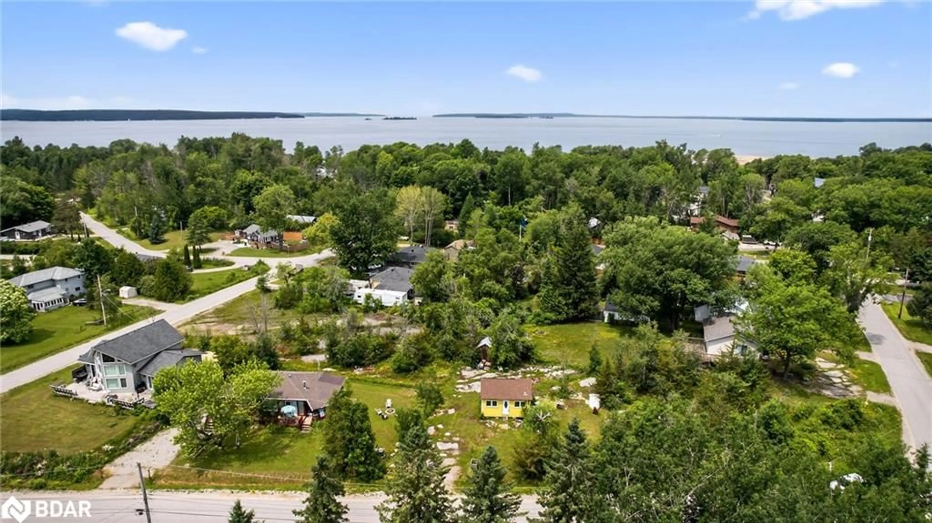 A pic from outside/outdoor area/front of a property/back of a property/a pic from drone, water/lake/river/ocean view for 178 Woodlands Ave, Port McNicoll Ontario L0K 1R0