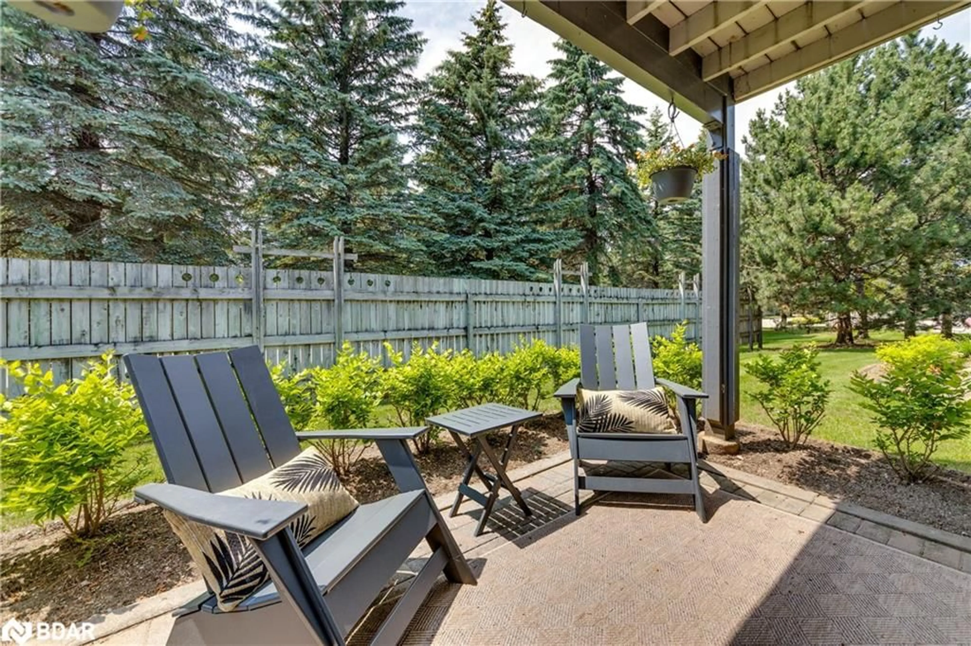 Patio, forest/trees view for 288 Mariners Way, Collingwood Ontario L9Y 5C7