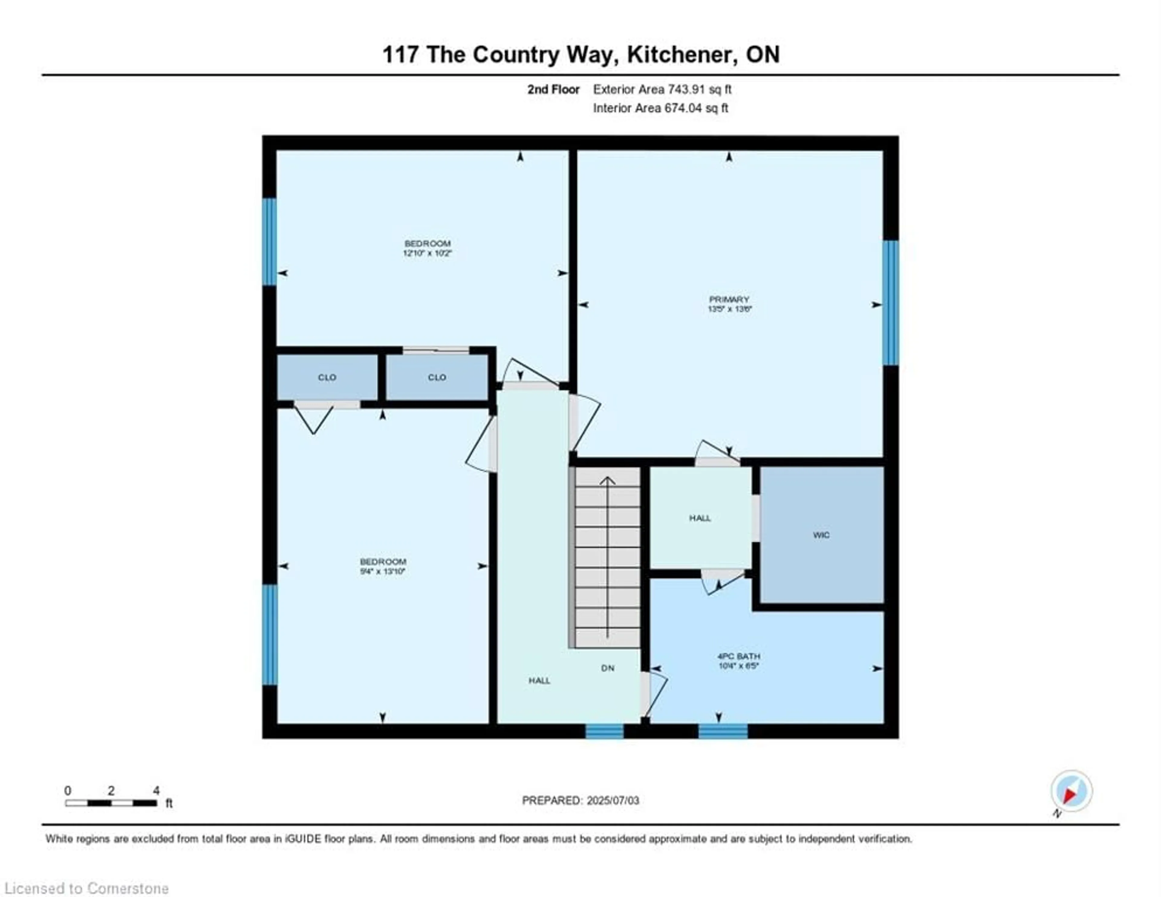 Floor plan for 117 The Country Way, Kitchener Ontario N2E 2K3