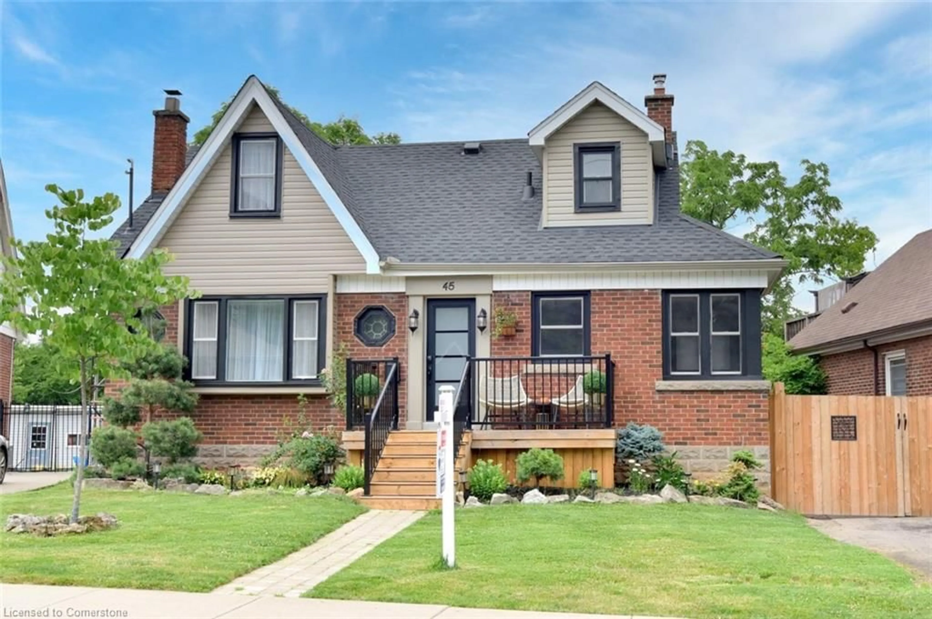 Home with brick exterior material, street for 45 Dunkirk Dr, Hamilton Ontario L8K 4W9