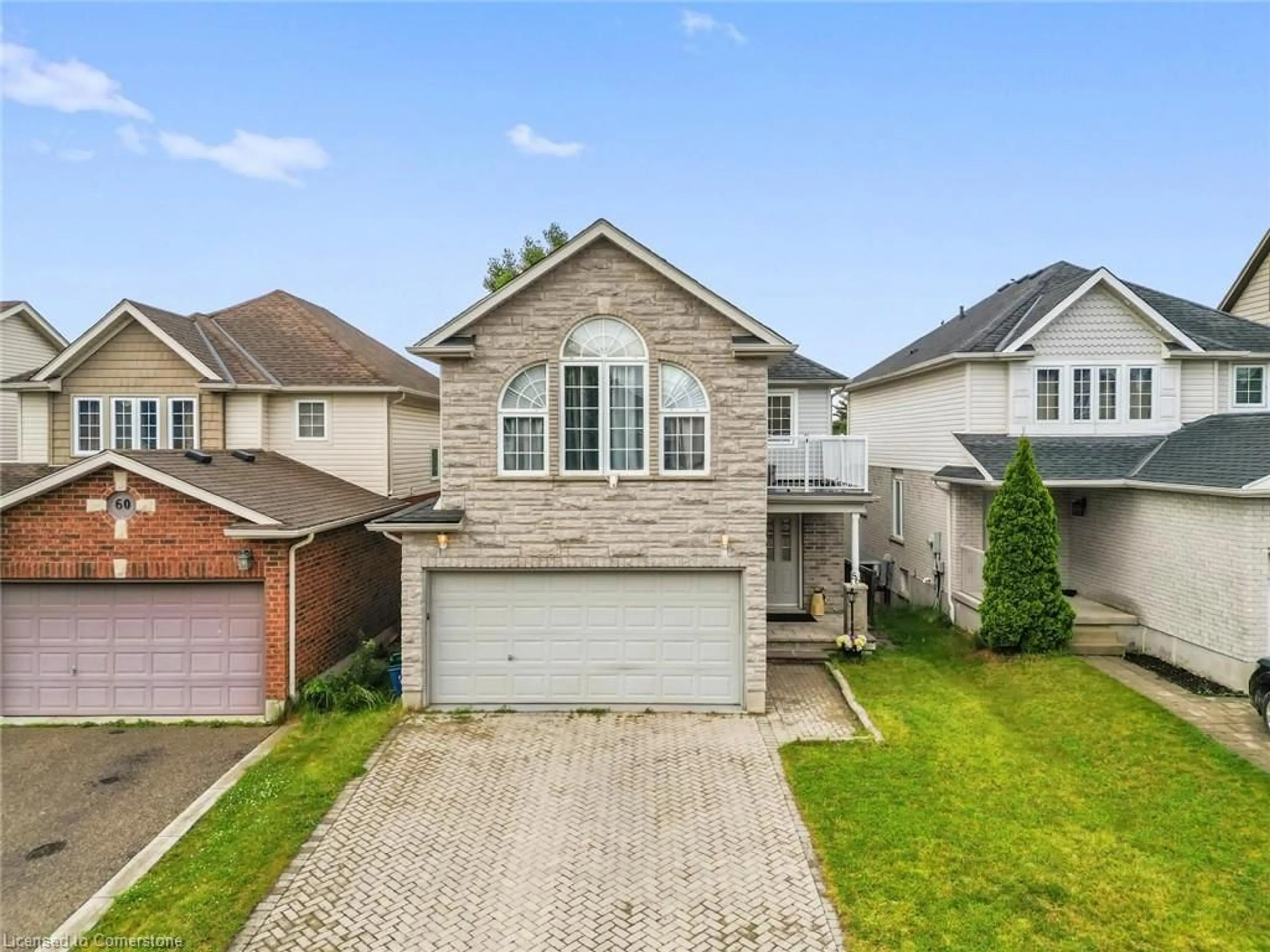 A pic from outside/outdoor area/front of a property/back of a property/a pic from drone, street for 56 Steepleridge St, Kitchener Ontario N2P 2W3