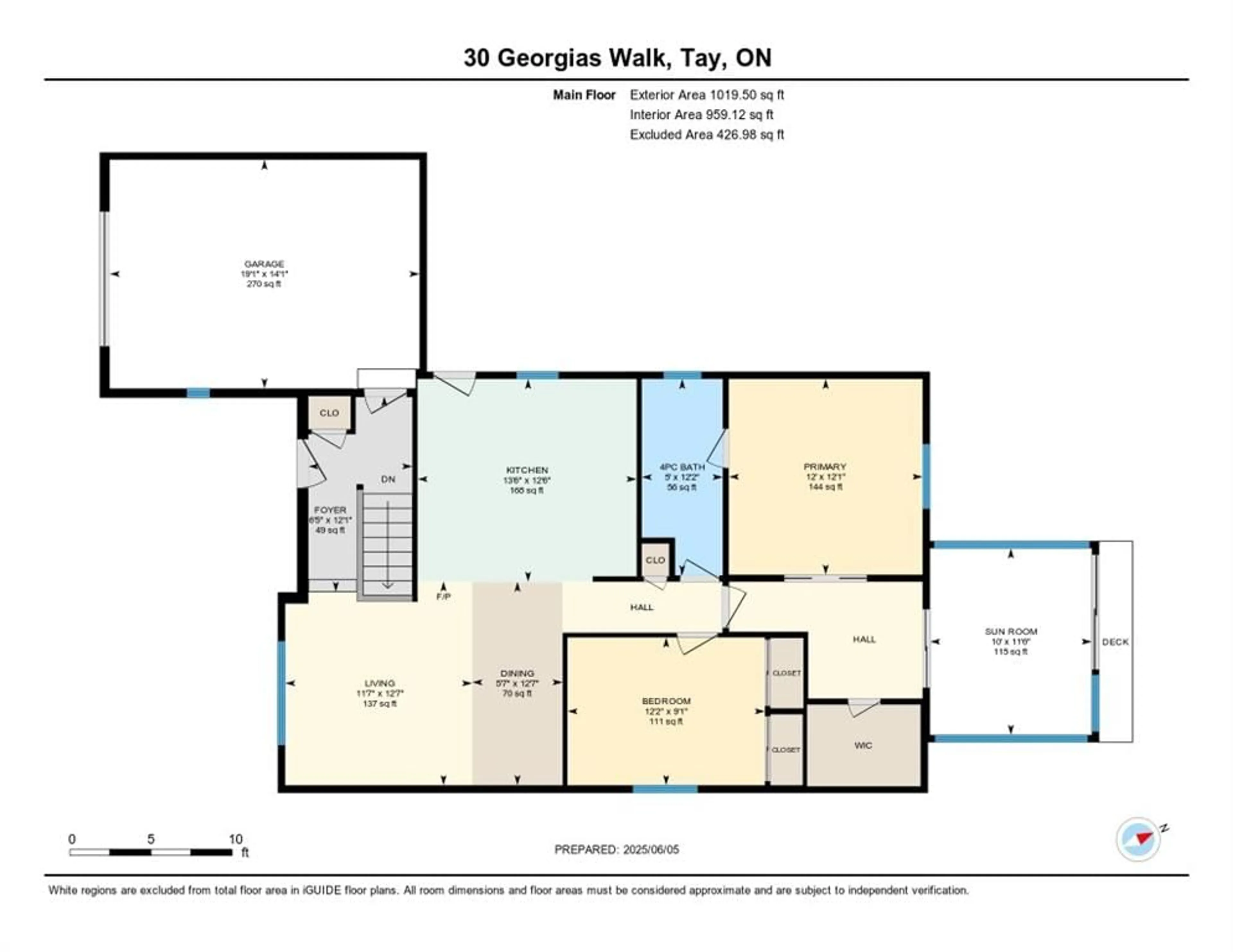 Floor plan for 30 Georgias Walk, Tay Ontario L0K 2A0