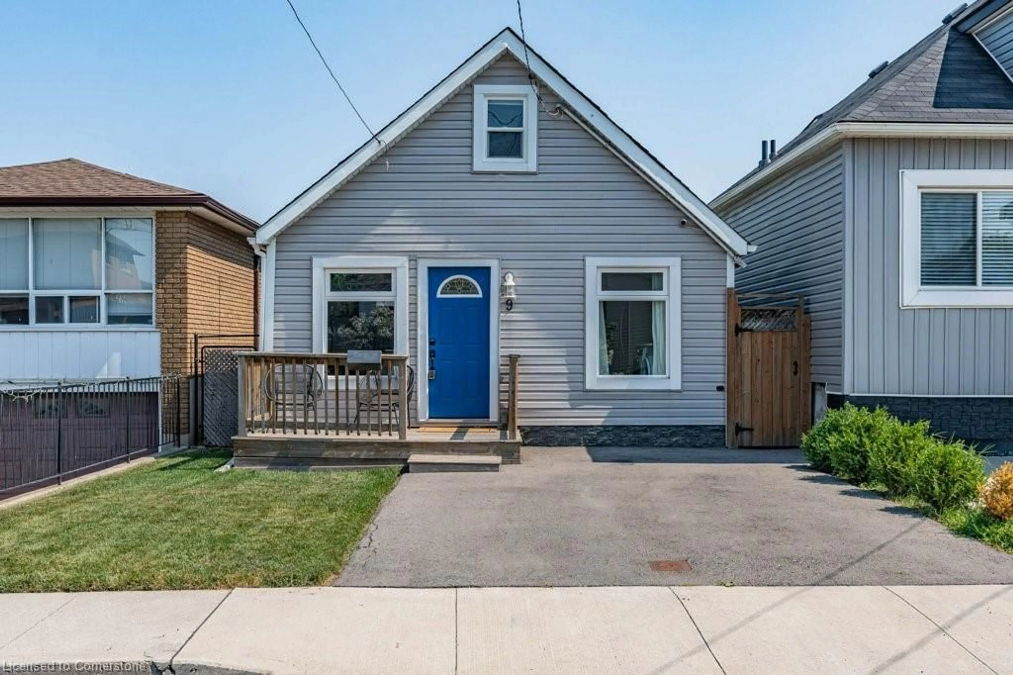Home with vinyl exterior material, street for 9 Hope Ave, Hamilton Ontario L8H 2E1