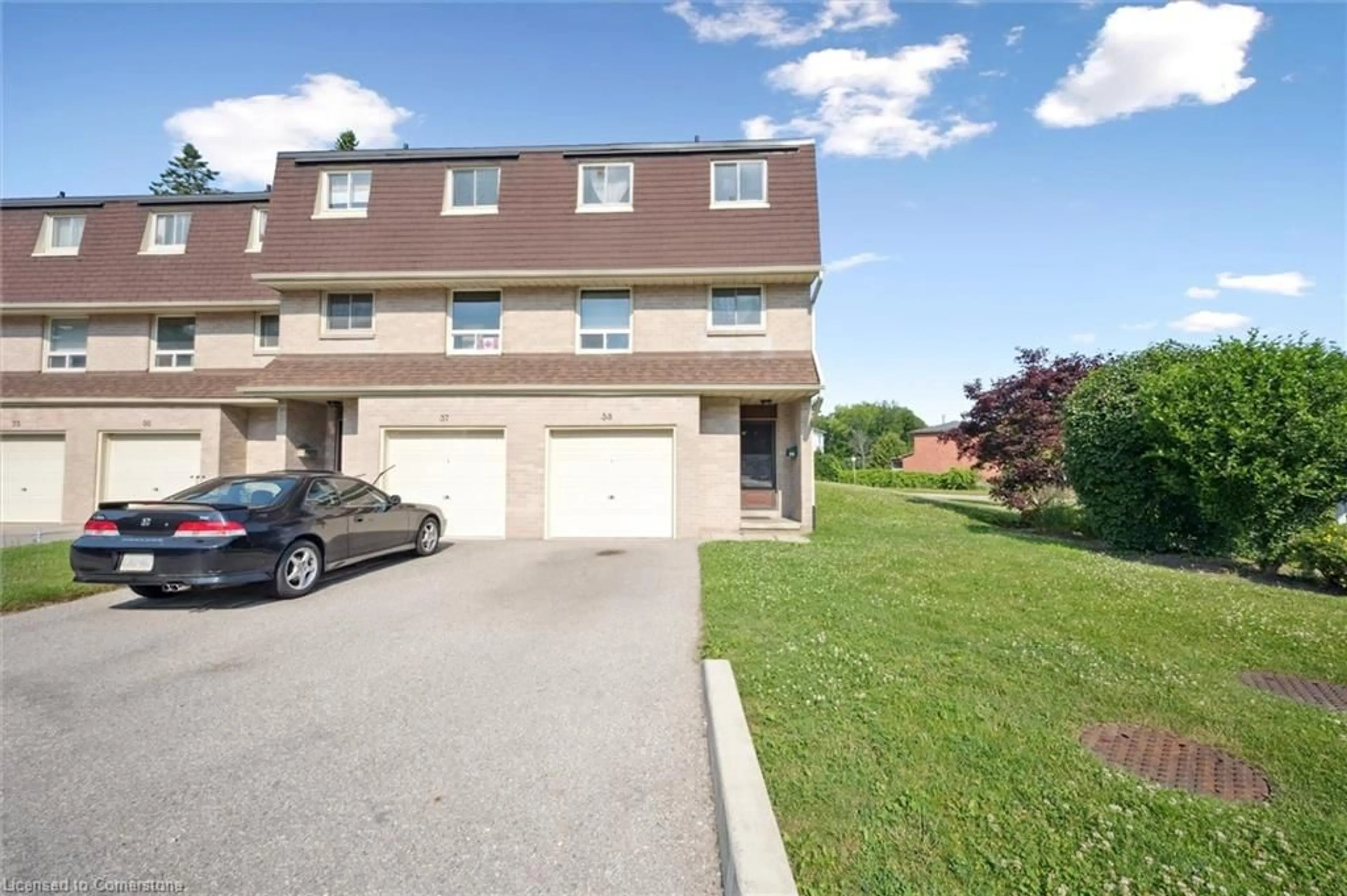 A pic from outside/outdoor area/front of a property/back of a property/a pic from drone, street for 634 Strasburg Rd #38, Kitchener Ontario N2E 2G8