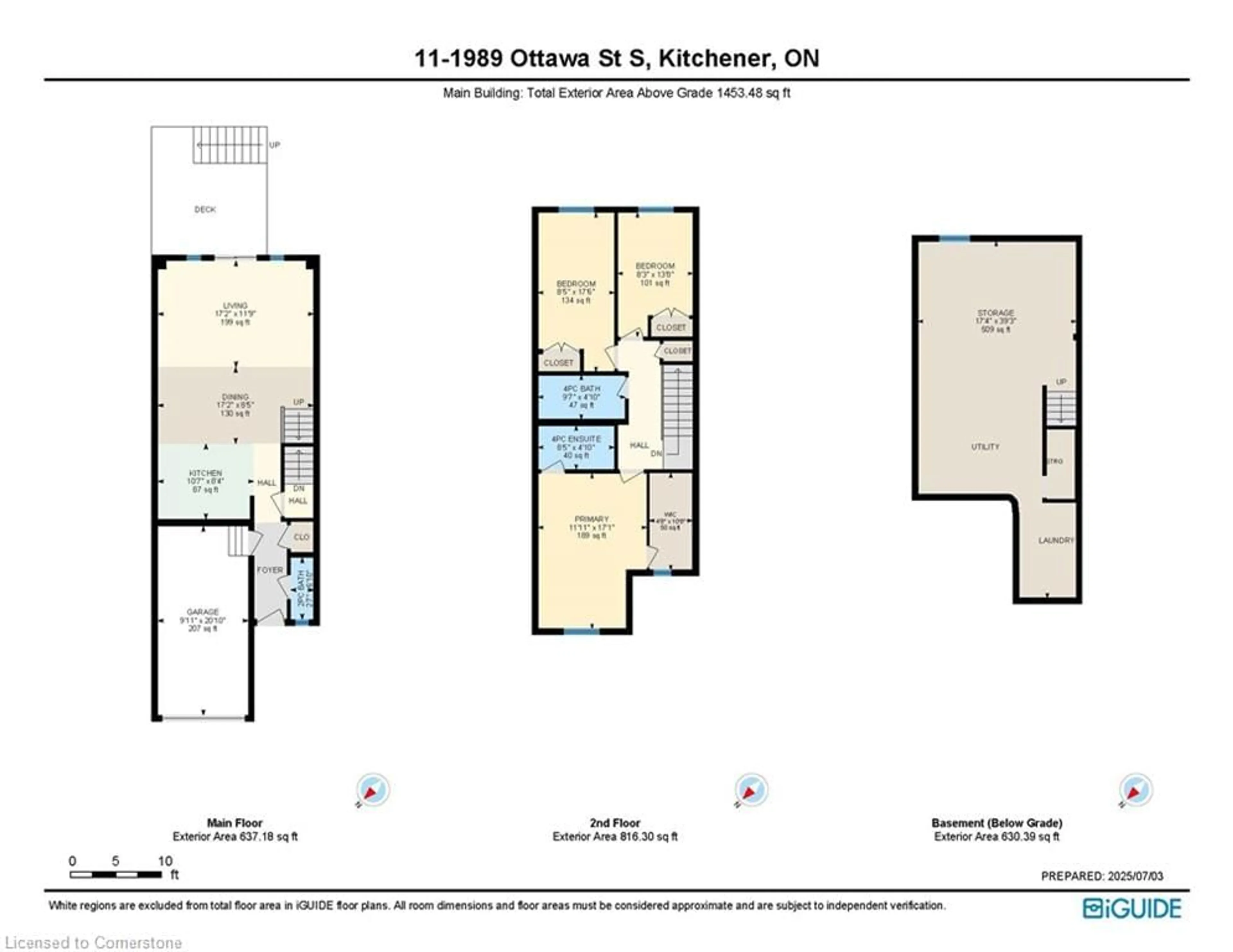 Floor plan for 1989 Ottawa St #11, Kitchener Ontario N2E 0G7