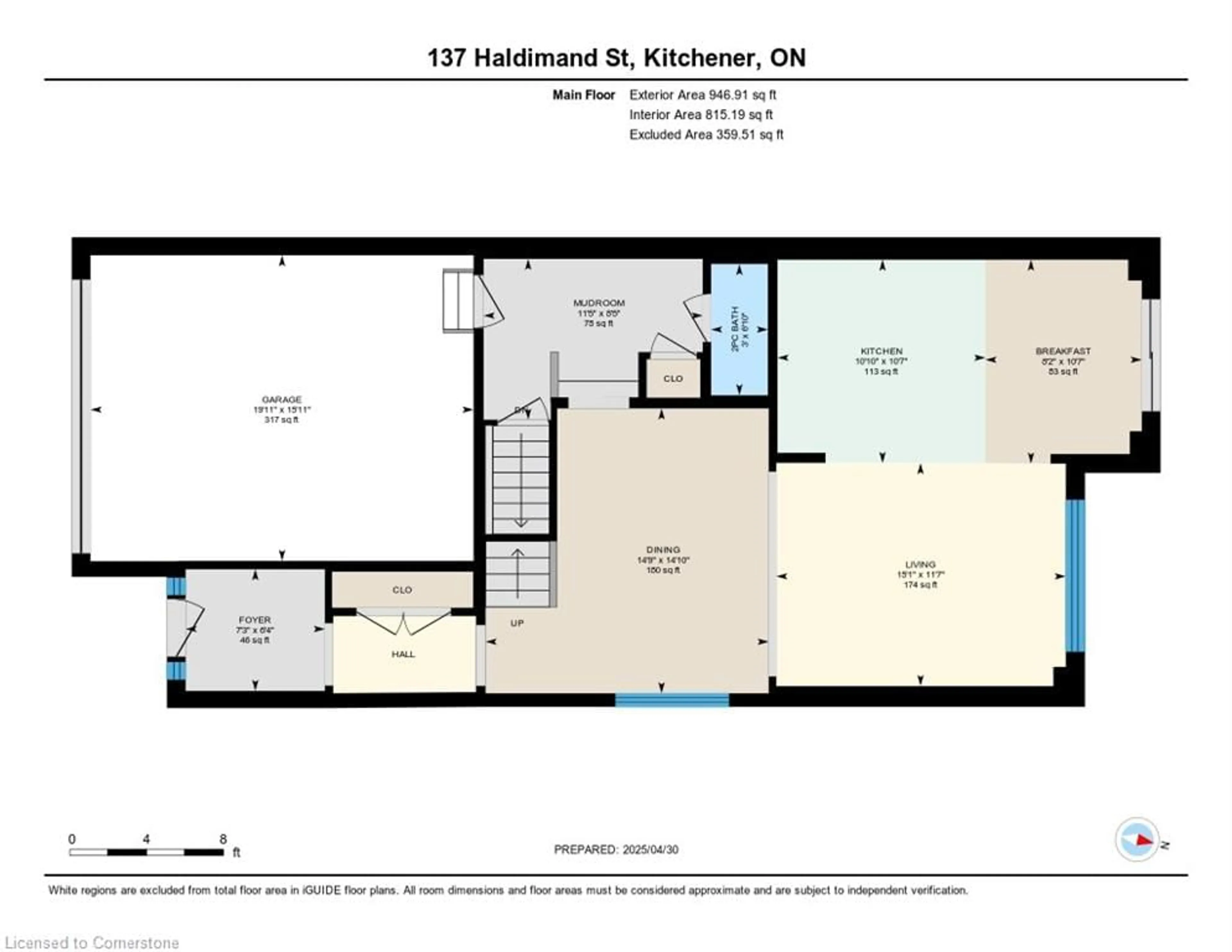 Floor plan for 137 Haldimand St, Kitchener Ontario N2R 0R2