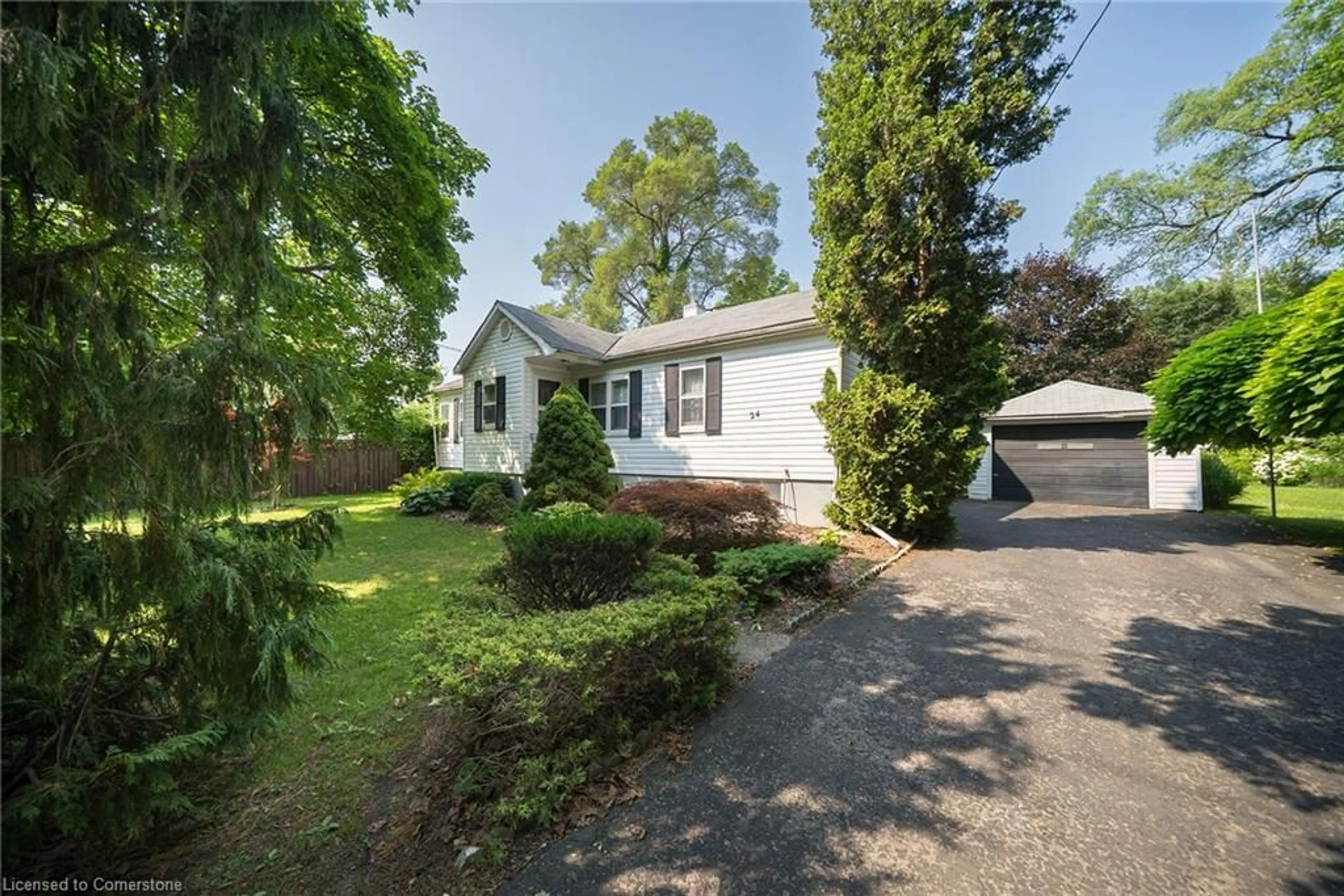 A pic from outside/outdoor area/front of a property/back of a property/a pic from drone, street for 24 Hunt St, Simcoe Ontario N3Y 4J7