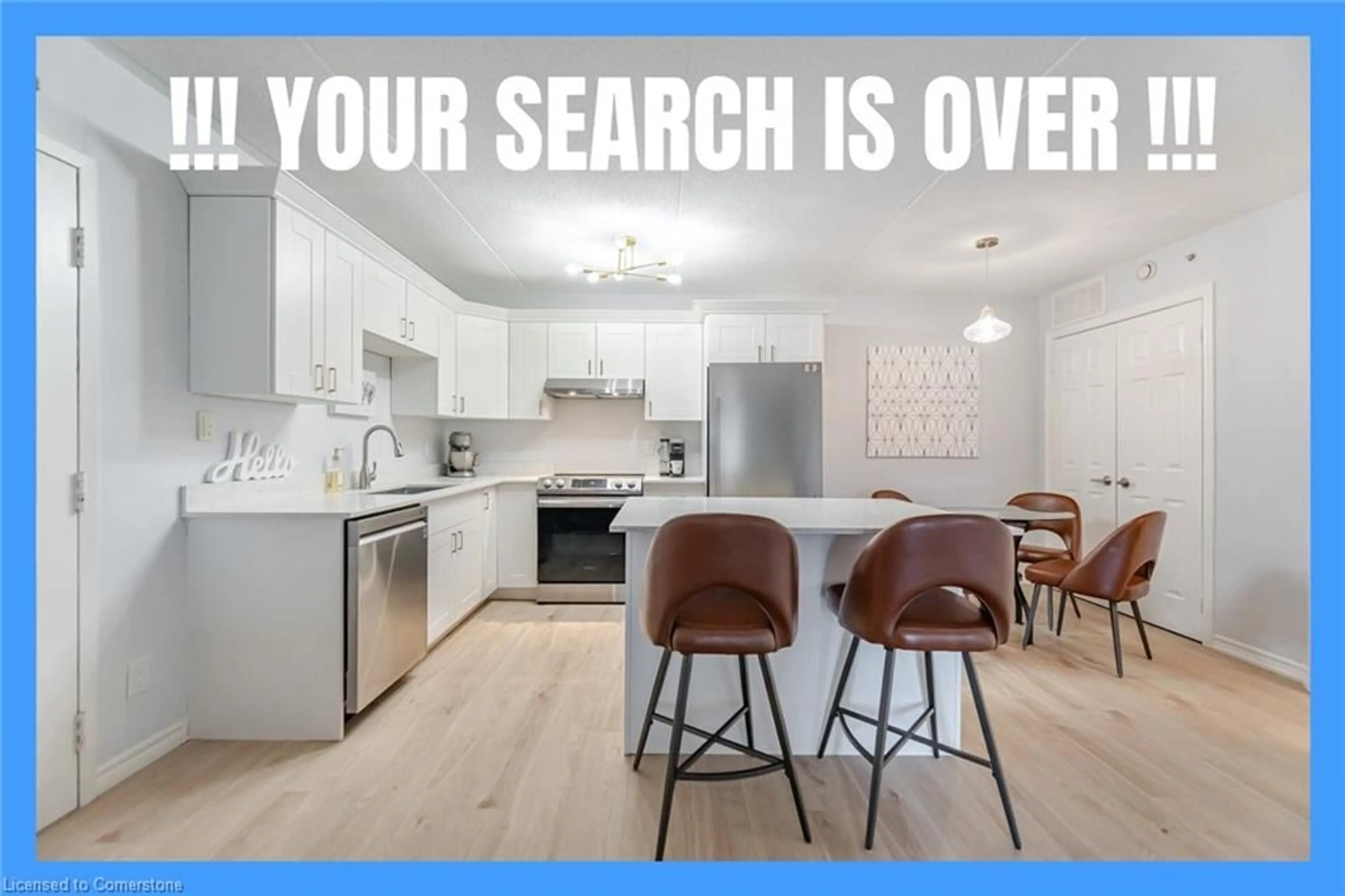 Open concept kitchen, ceramic/tile floor for 4005 Kilmer Dr #104, Burlington Ontario L7M 4M2