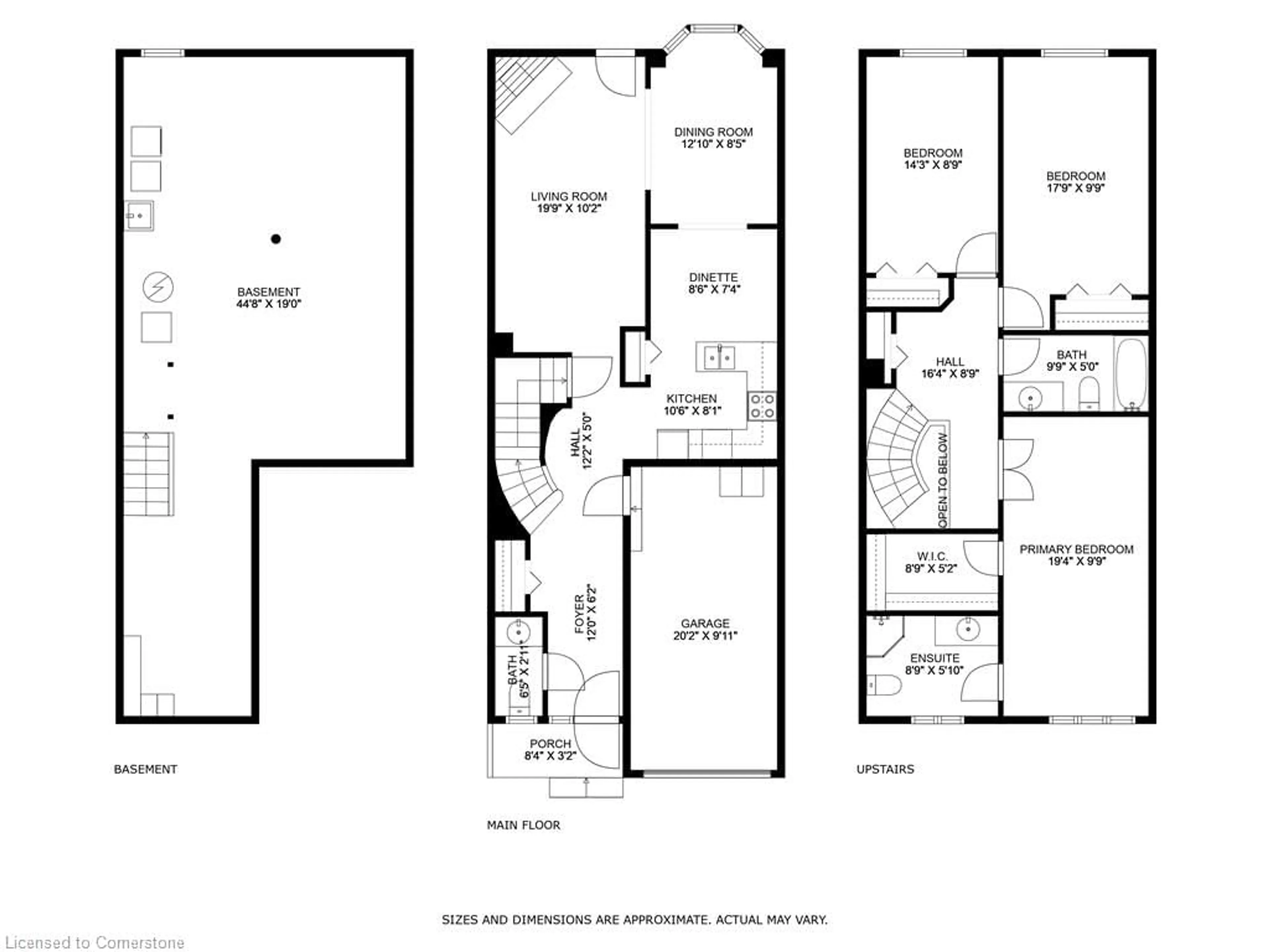 Floor plan for 180 Dicenzo Dr, Hamilton Ontario L9B 2K7