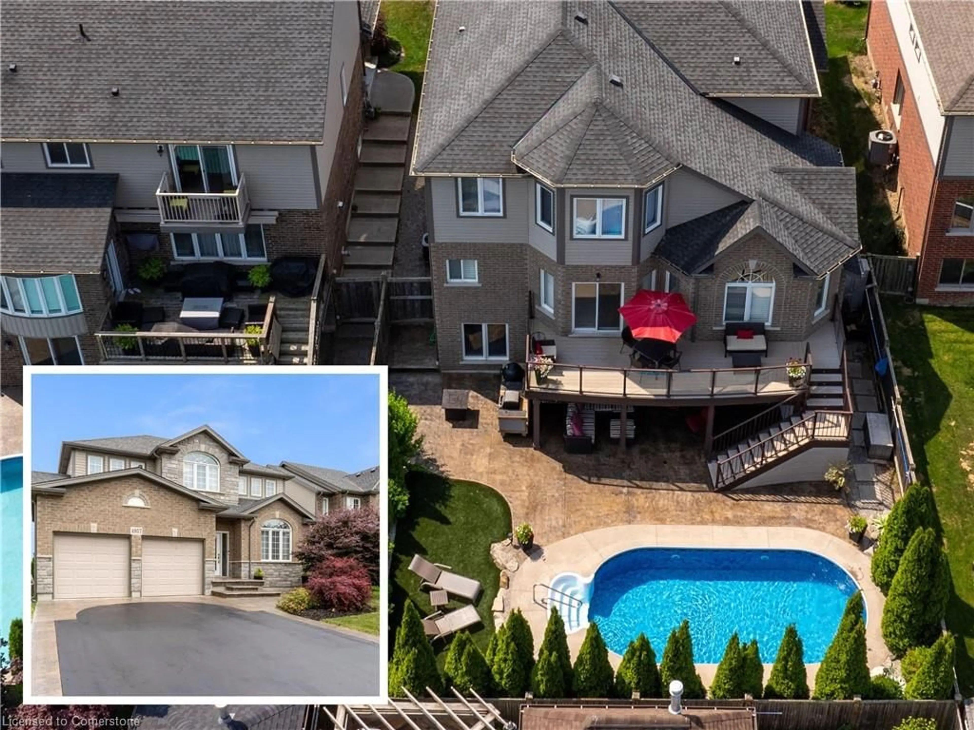 A pic from outside/outdoor area/front of a property/back of a property/a pic from drone, water/lake/river/ocean view for 4957 Gilmore St, Beamsville Ontario L3J 0G9