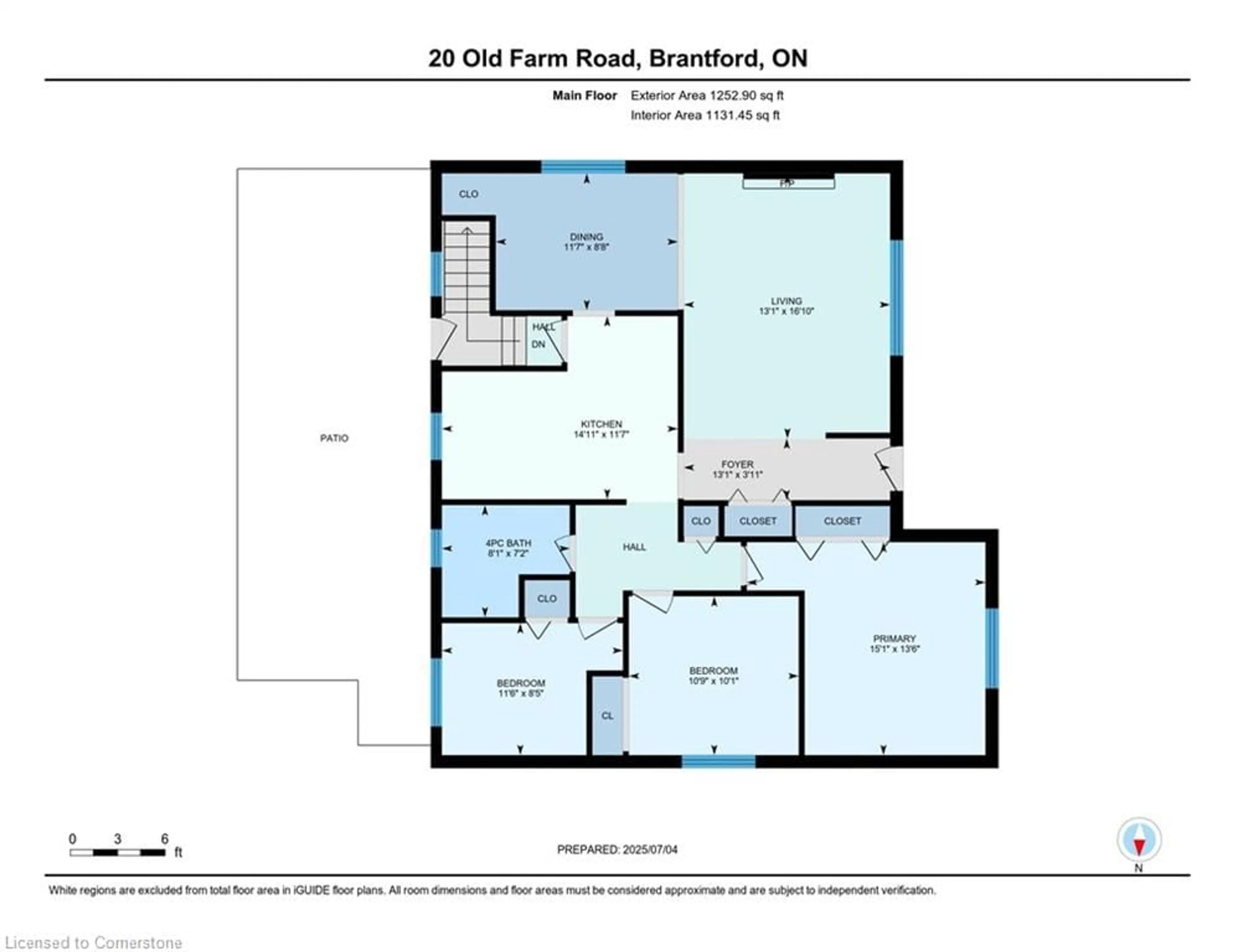 Floor plan for 20 Old Farm Rd, Brantford Ontario N3R 6P5