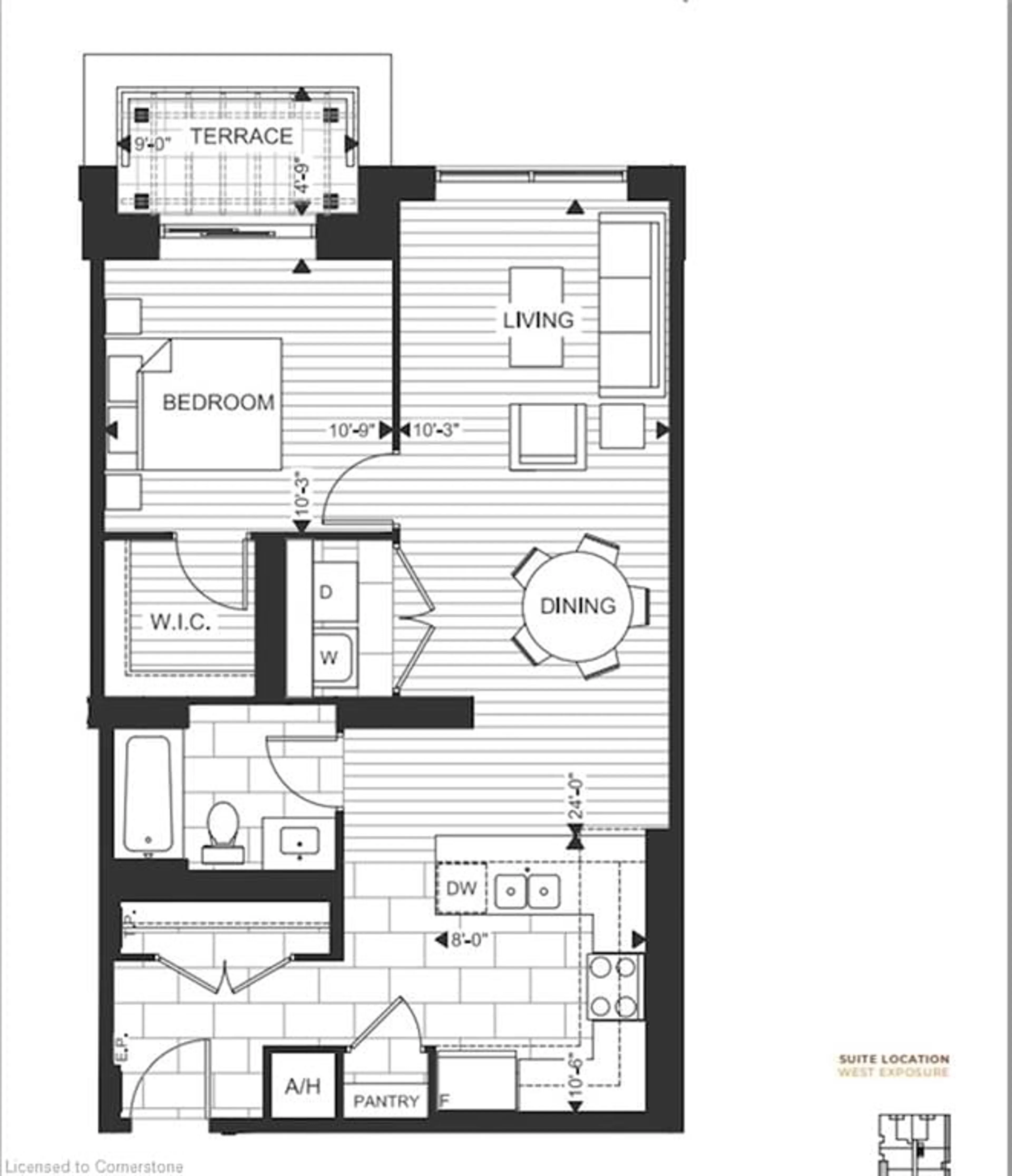 Floor plan for 1882 Gordon St #224, Guelph Ontario N1L 0P6