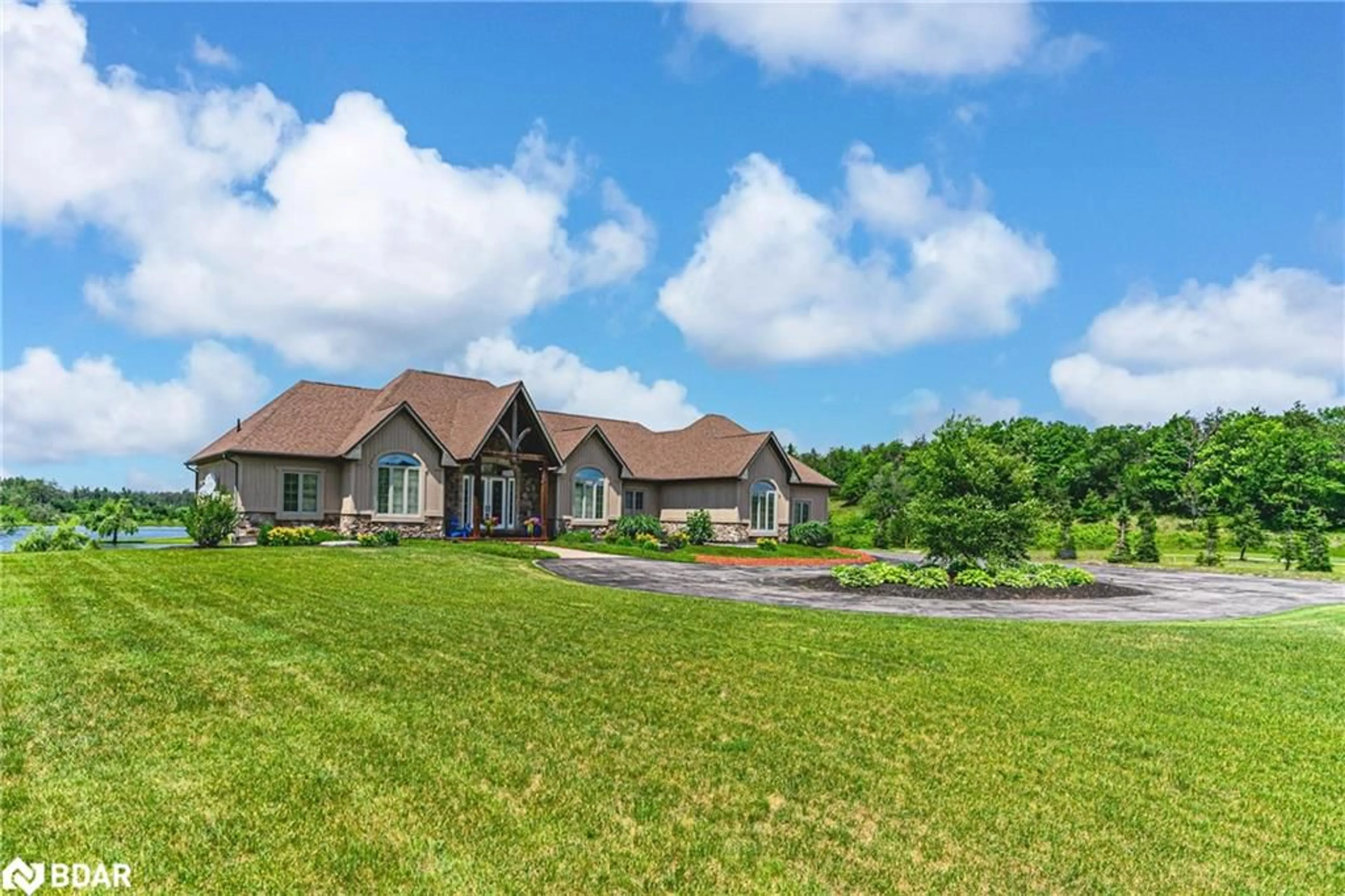 A pic from outside/outdoor area/front of a property/back of a property/a pic from drone, mountain view for 1372 Division Road East, Severn Ontario L3V 0X8