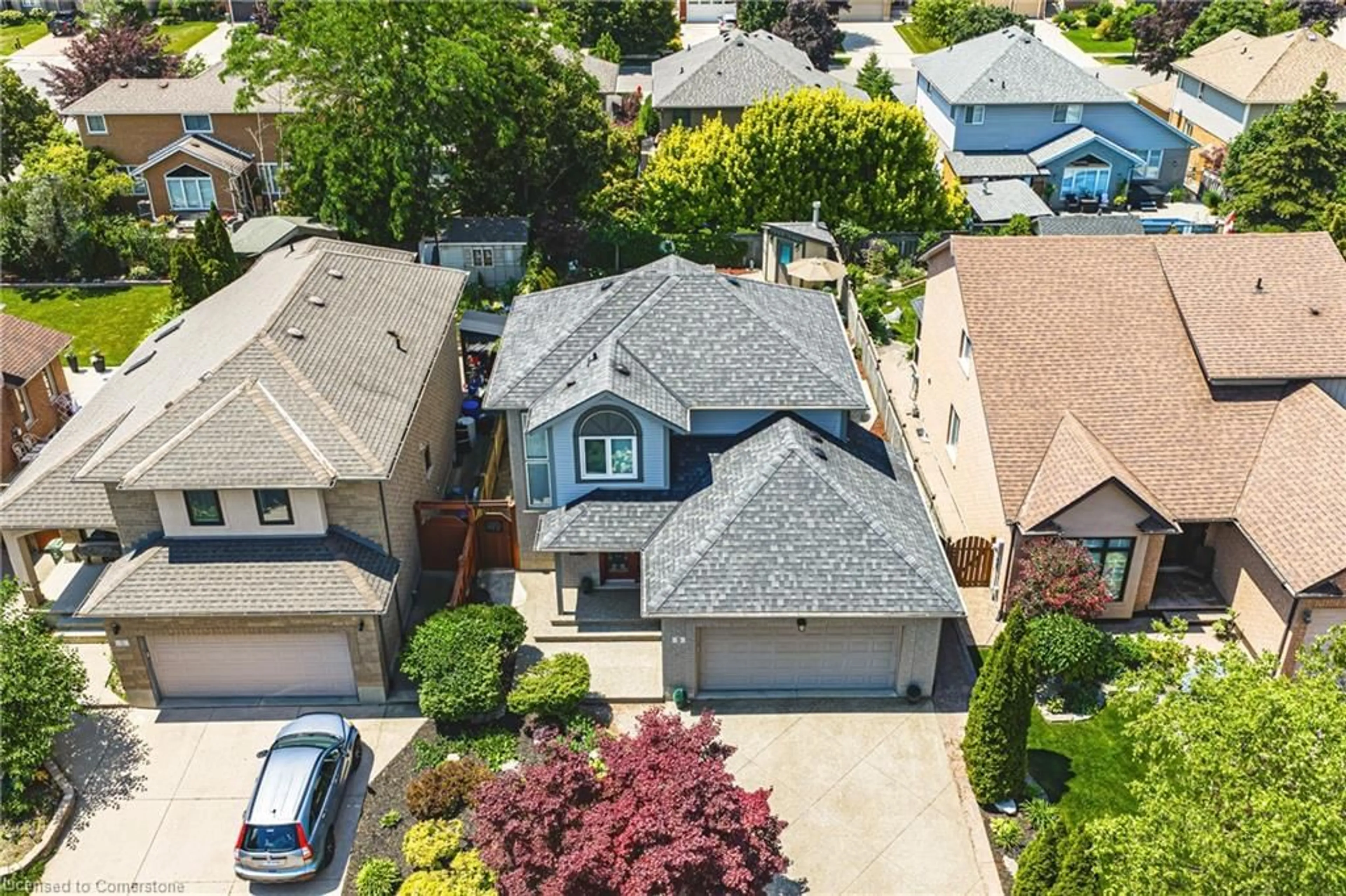 A pic from outside/outdoor area/front of a property/back of a property/a pic from drone, street for 5 Springgarden Cres, Hamilton Ontario L8J 3S1