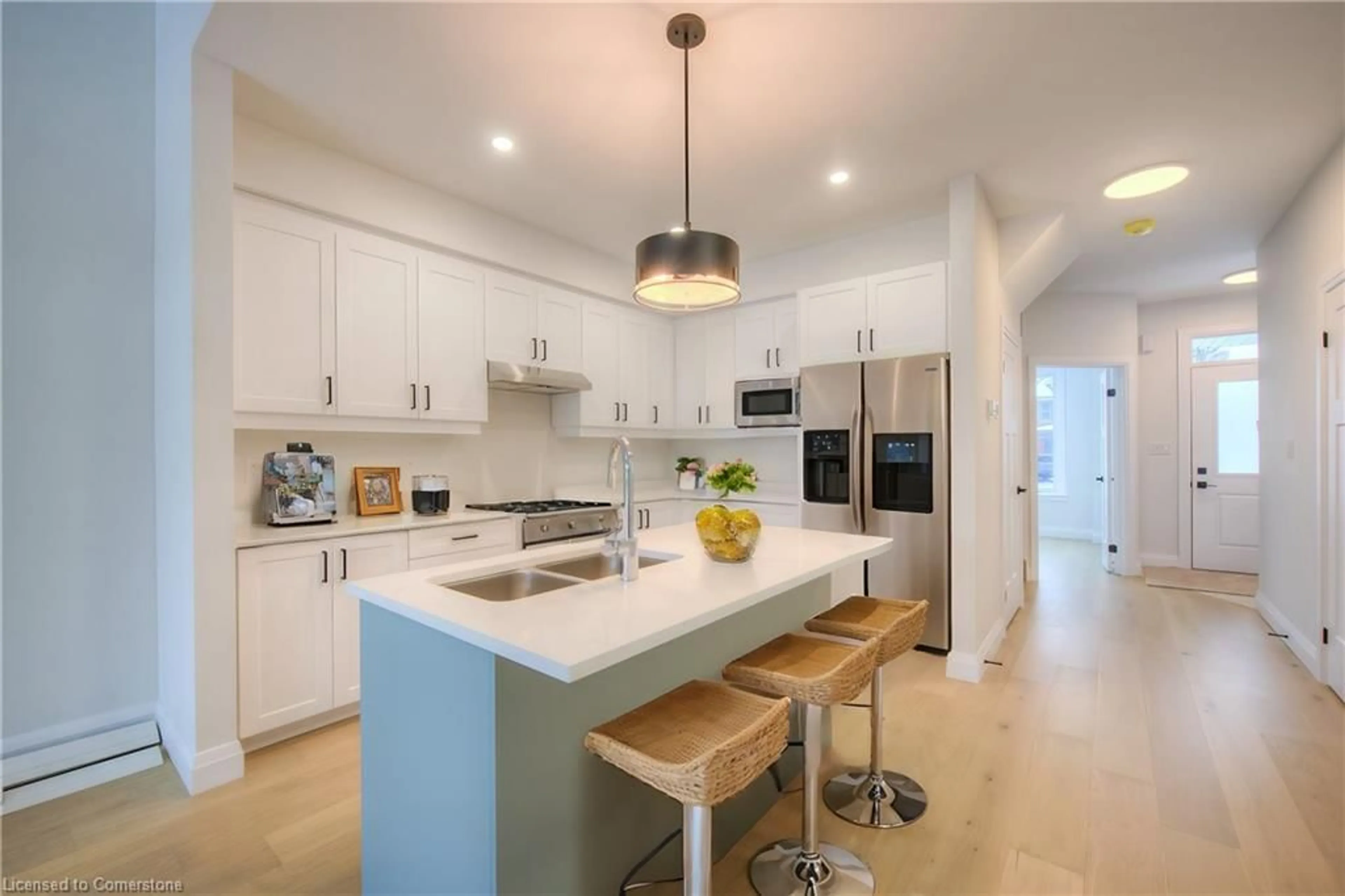 Open concept kitchen, ceramic/tile floor for 264 Blair Rd #2, Cambridge Ontario N1S 4K9