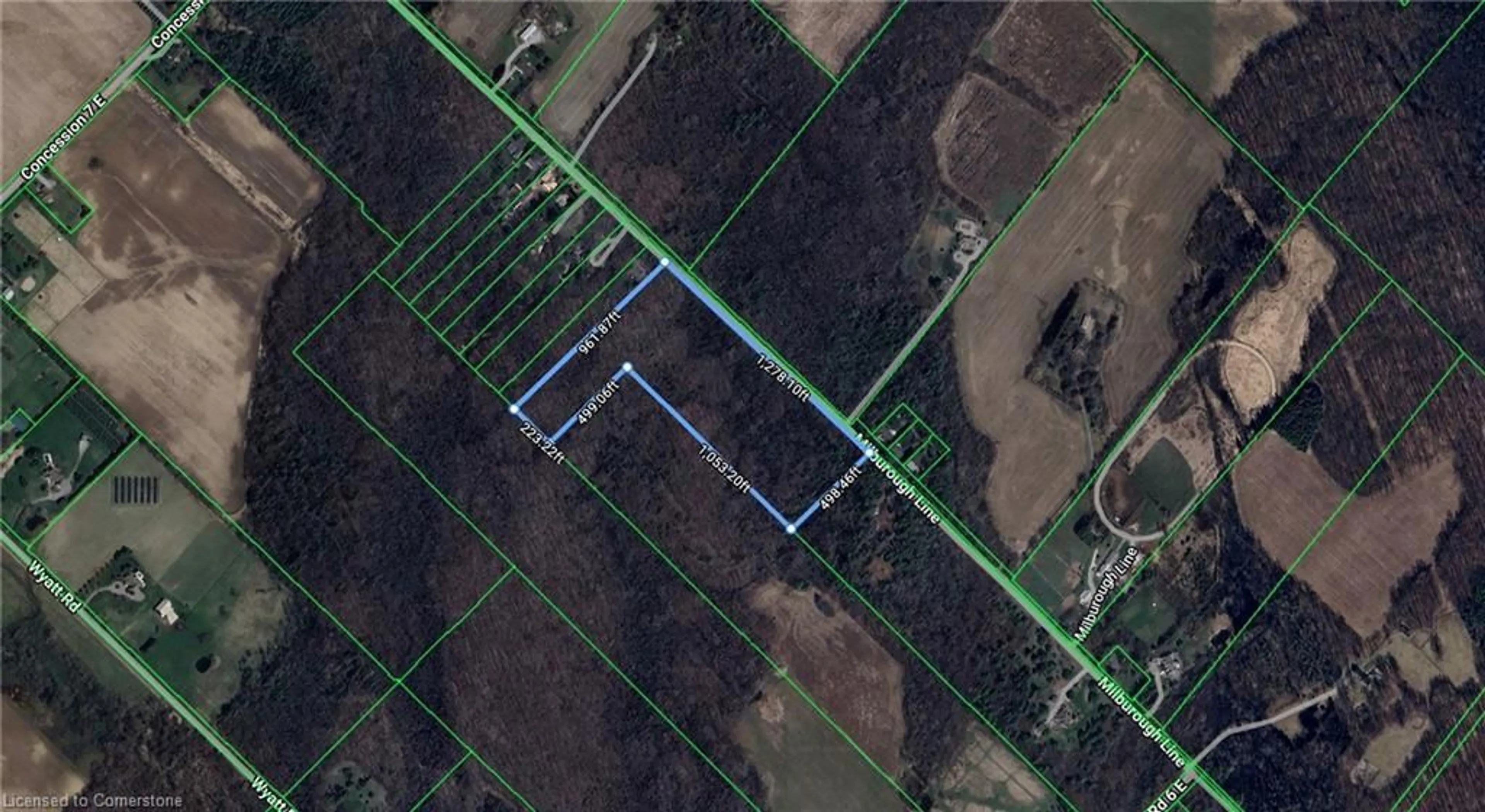 A pic from outside/outdoor area/front of a property/back of a property/a pic from drone, building for 1047 Milburough Line, Hamilton Ontario L8B 1A3