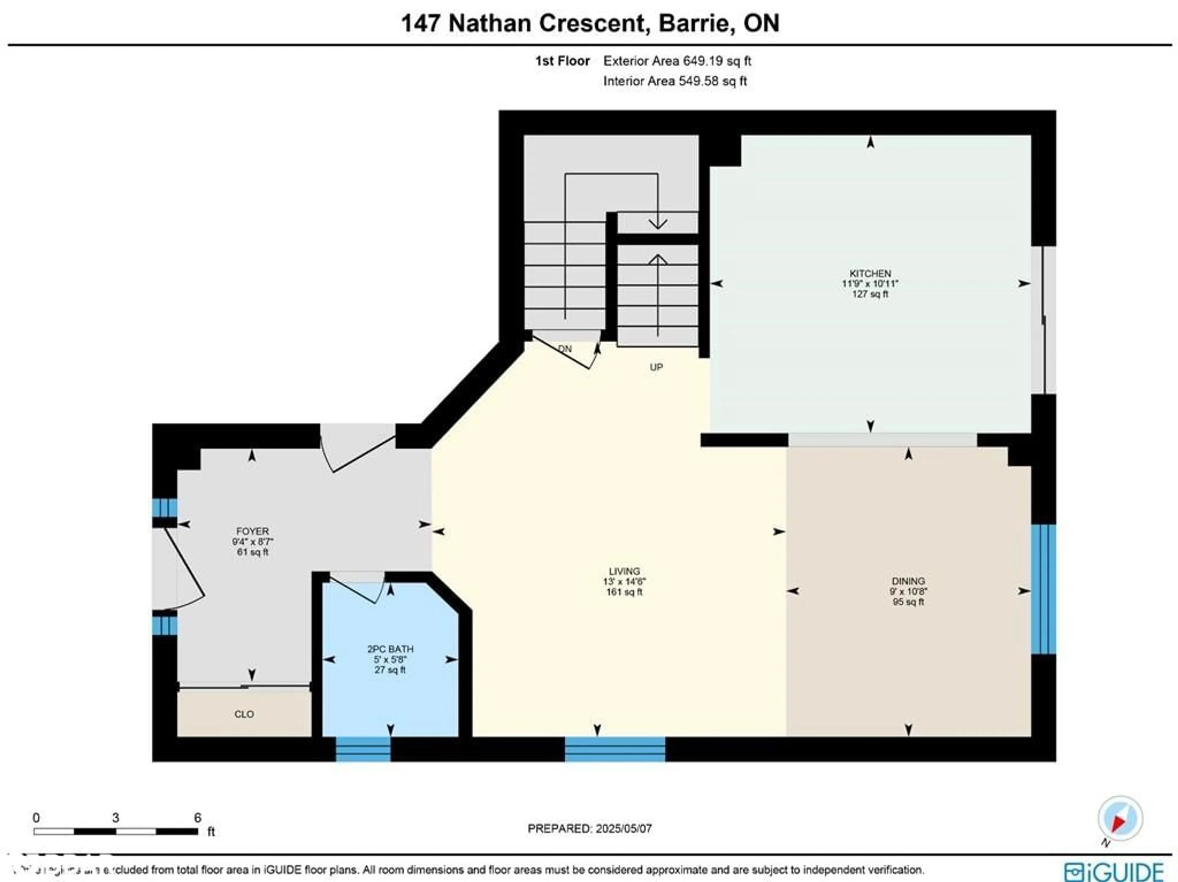 Floor plan for 147 Nathan Cres, Barrie Ontario L4N 0S5
