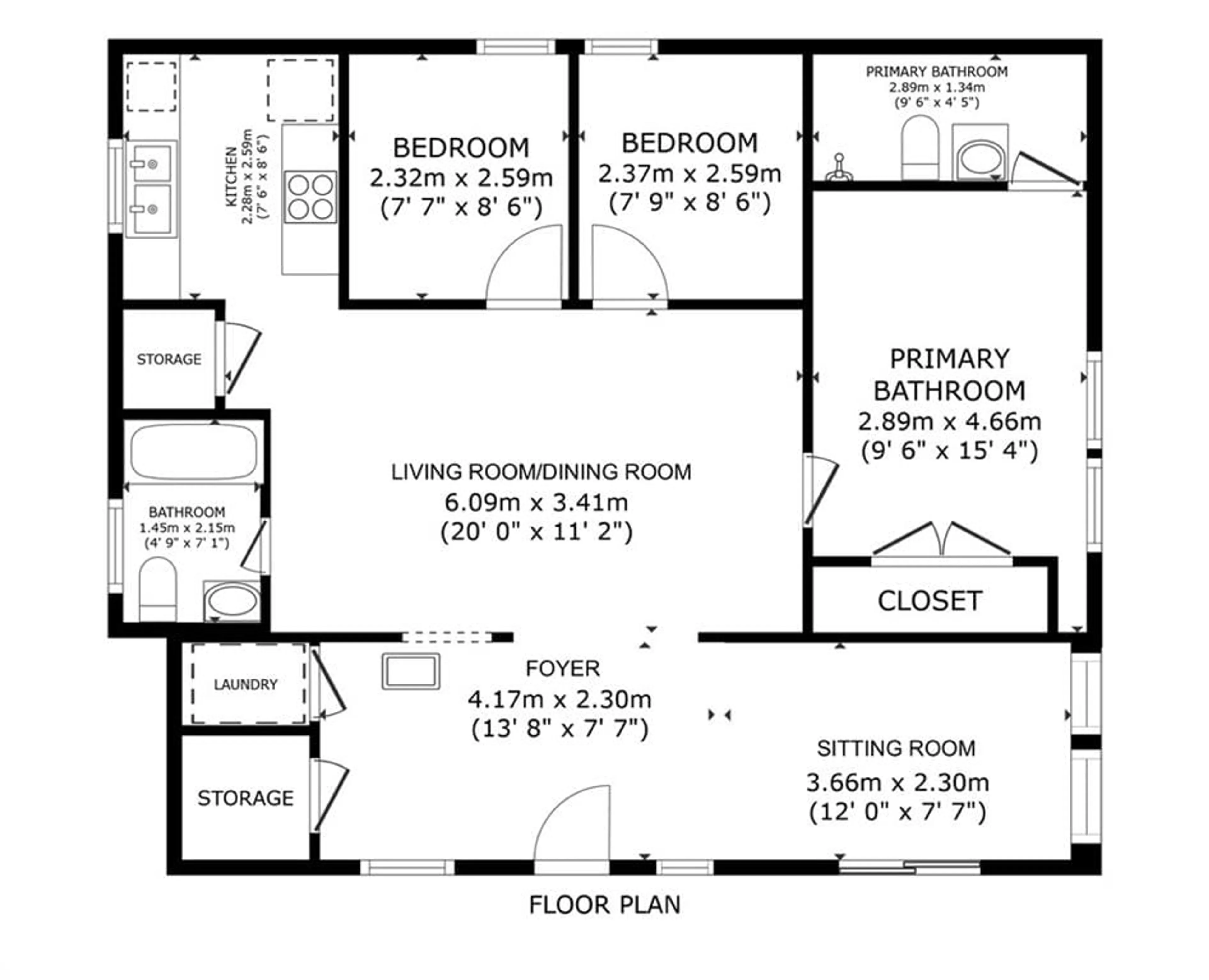 Floor plan for 16 Third St, Dunsford Ontario K0M 1L0