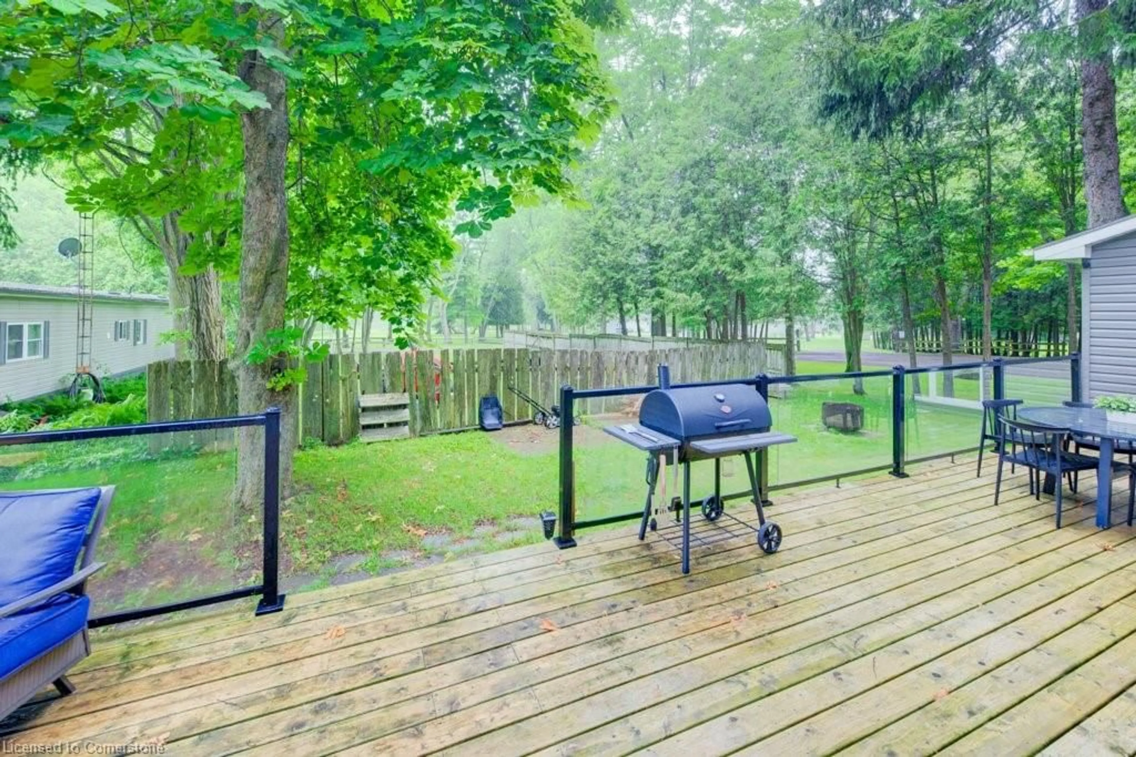Patio, forest/trees view for 1652 Puddicombe Rd #417, New Hamburg Ontario N3A 3C3