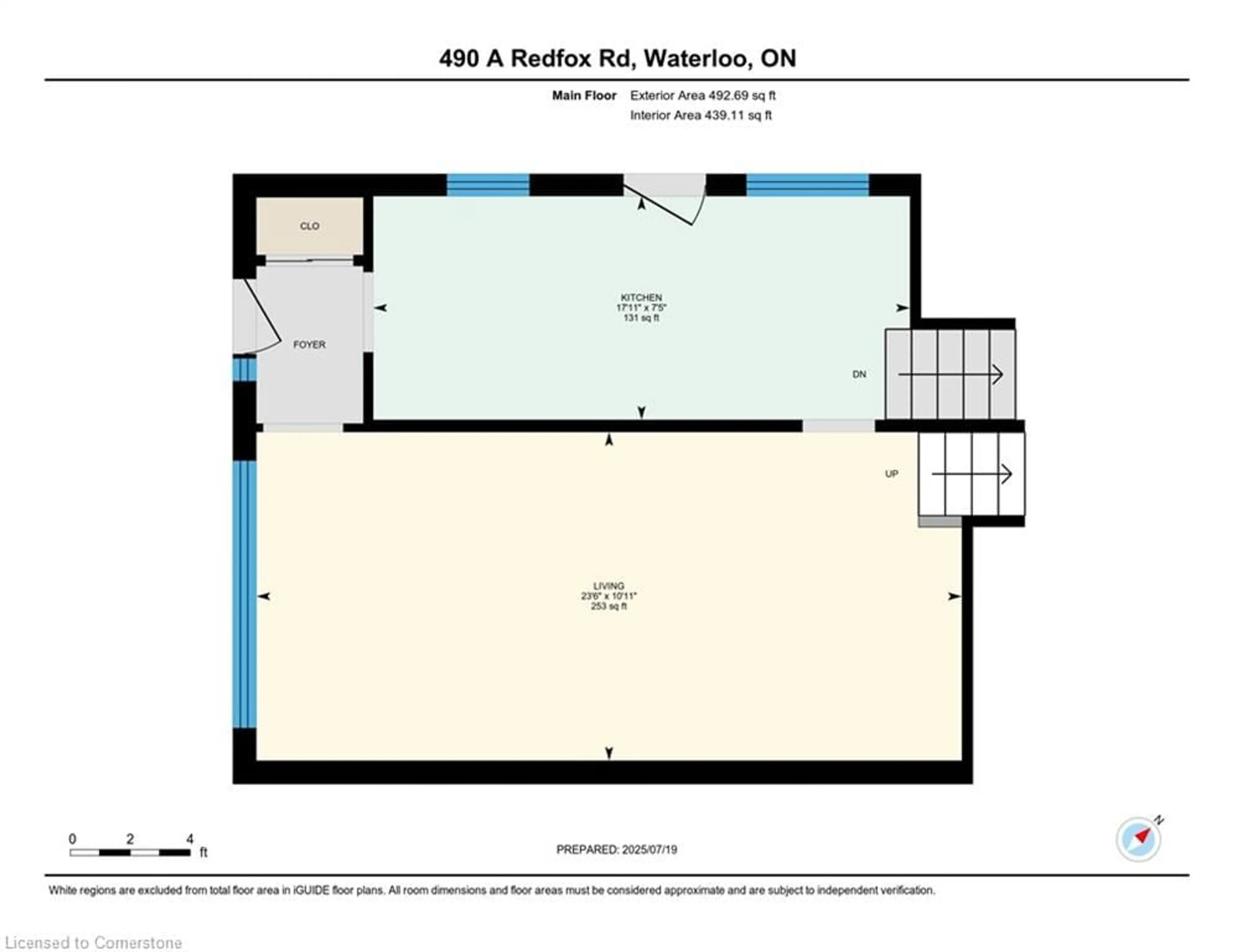 Floor plan for 490A Redfox Rd, Waterloo Ontario N2K 2V8