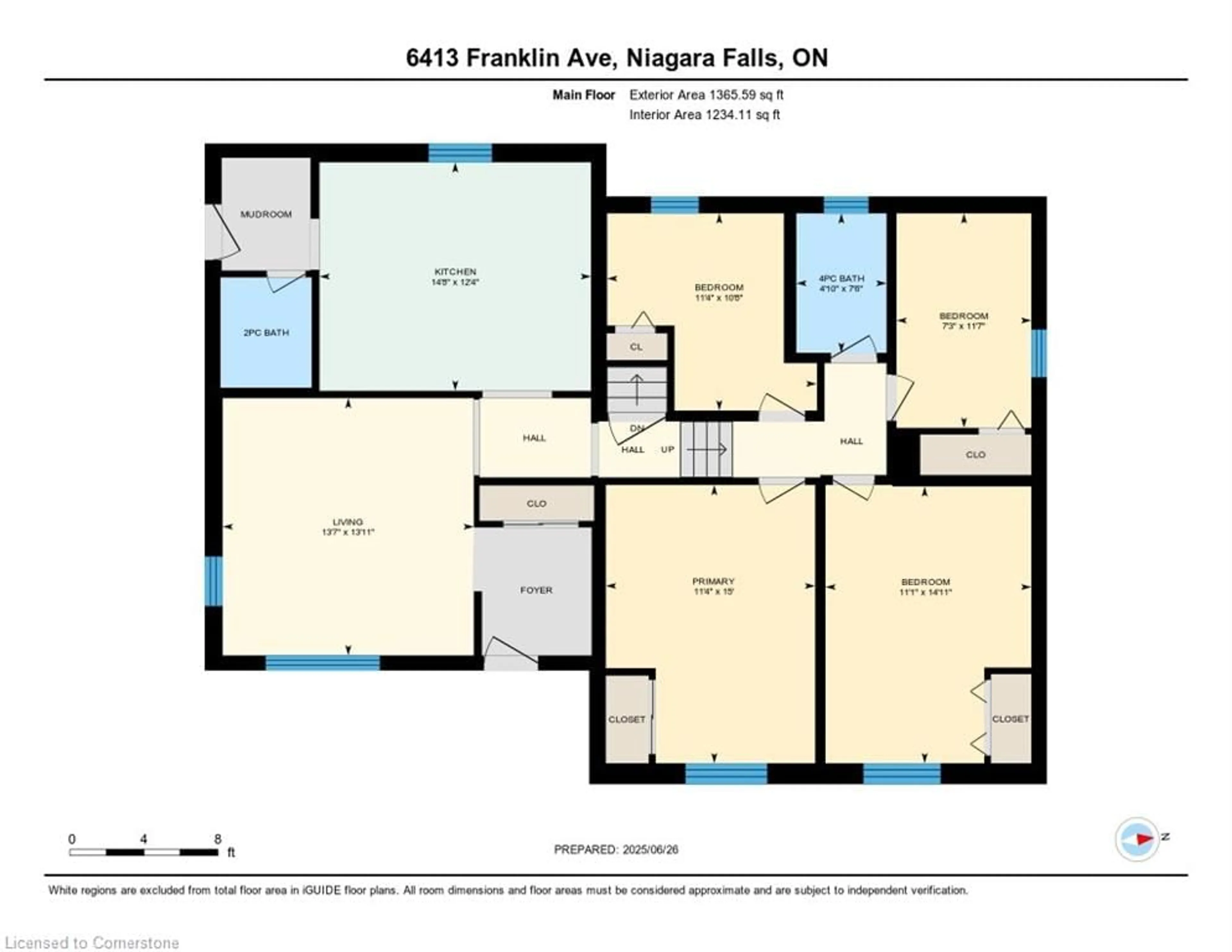 Floor plan for 6413 Franklin Ave, Niagara Falls Ontario L2G 4Z6