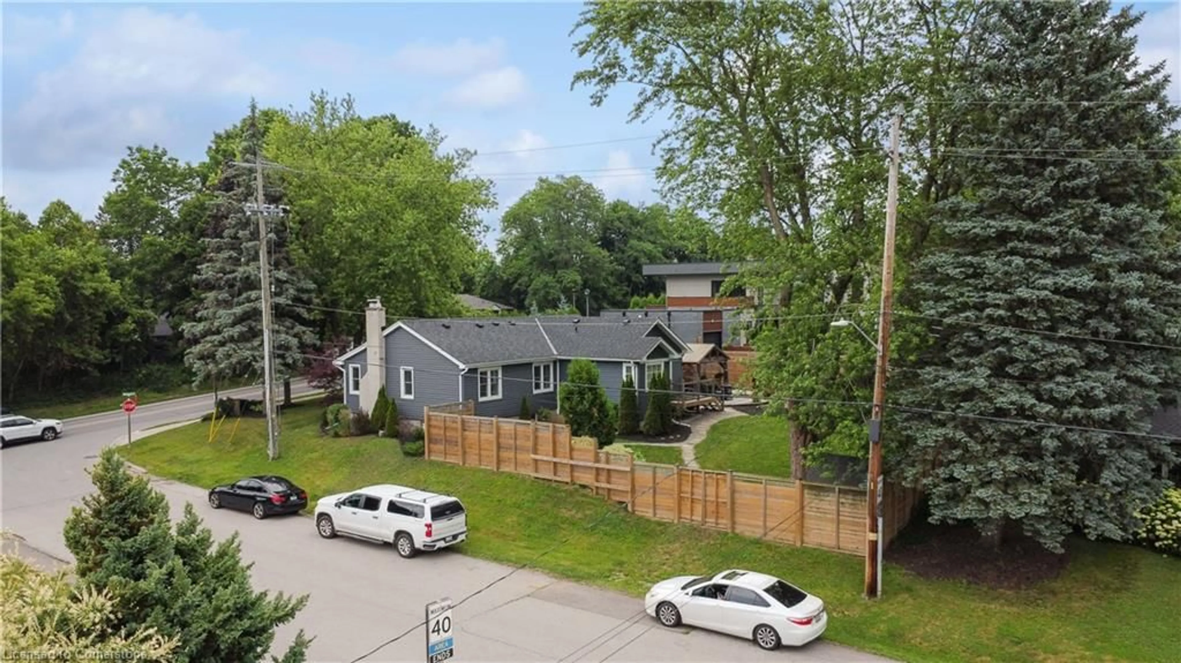A pic from outside/outdoor area/front of a property/back of a property/a pic from drone, street for 136 Mohawk Rd, Ancaster Ontario L9G 2W9