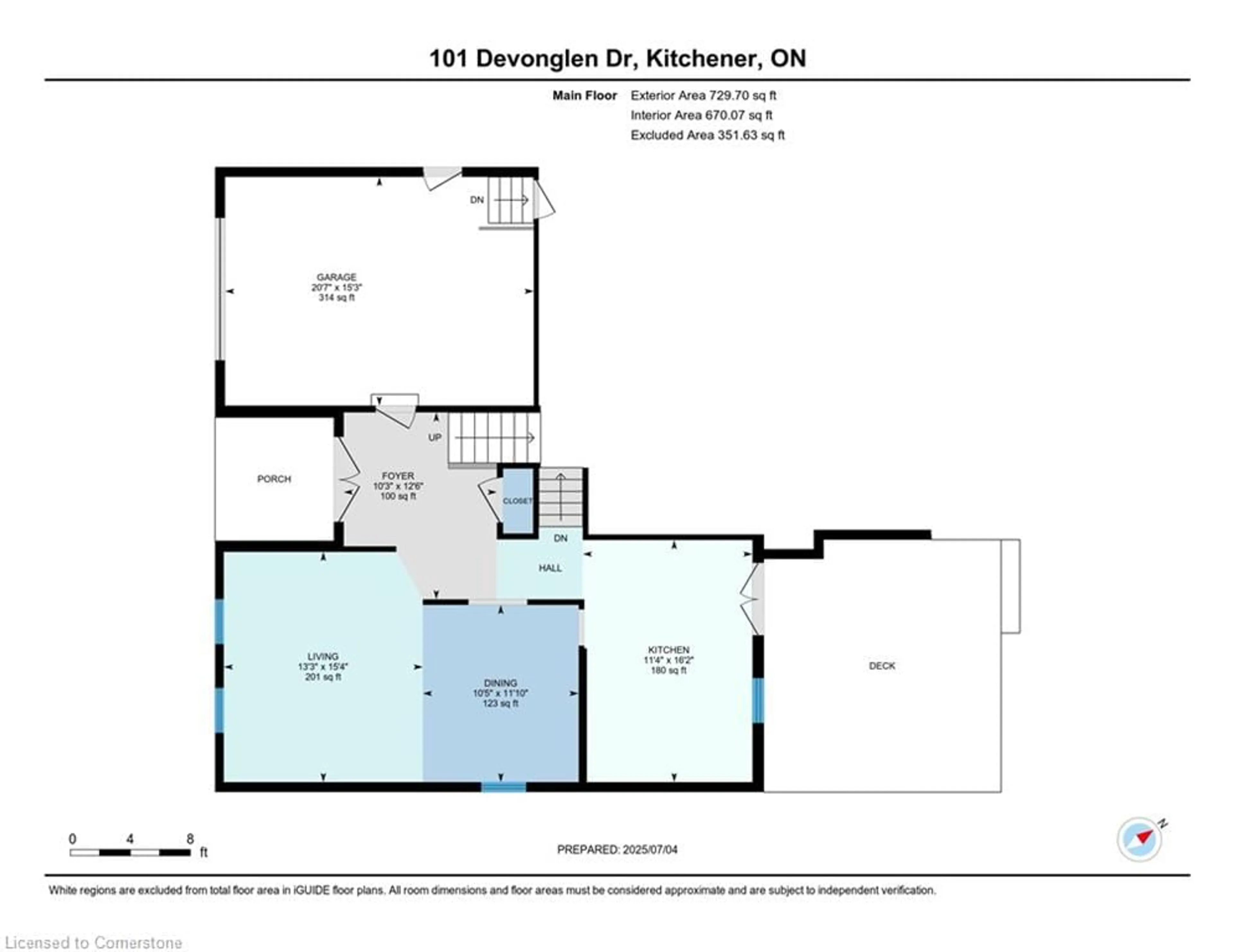 Floor plan for 101 Devonglen Dr, Kitchener Ontario N2E 1Z7