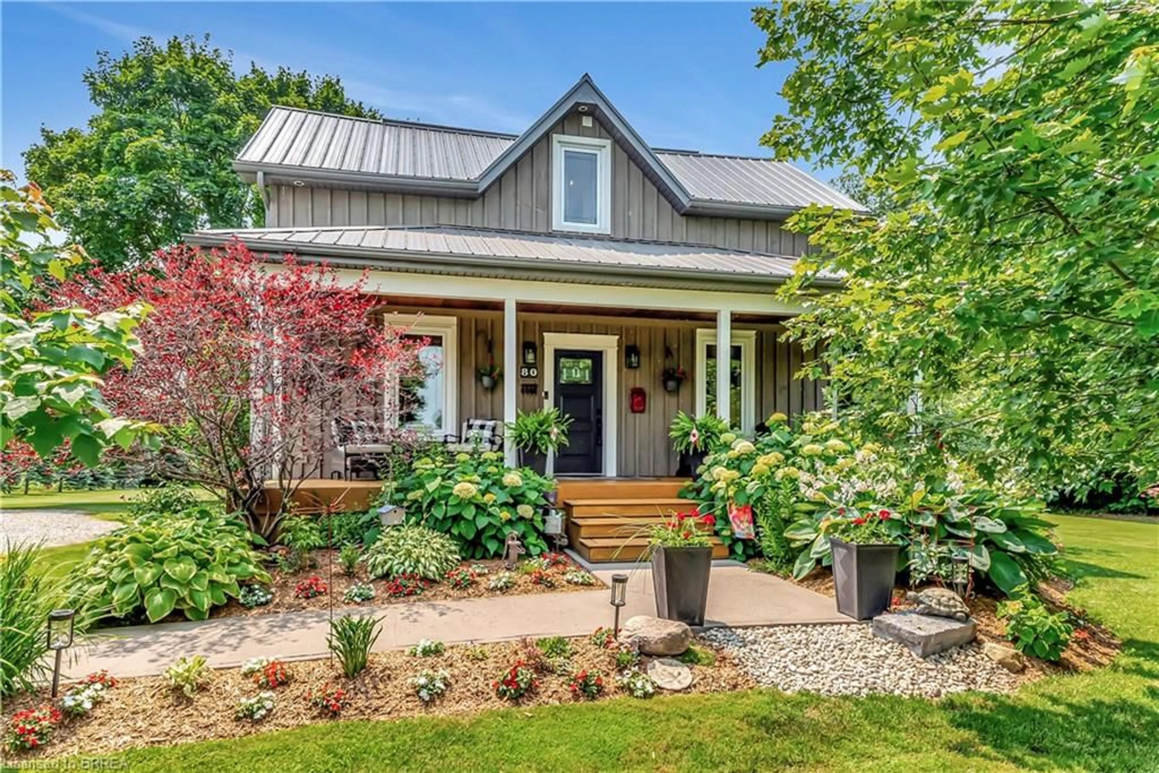 Home with brick exterior material, street for 80 Mclean School Rd, St. George Ontario N0E 1N0