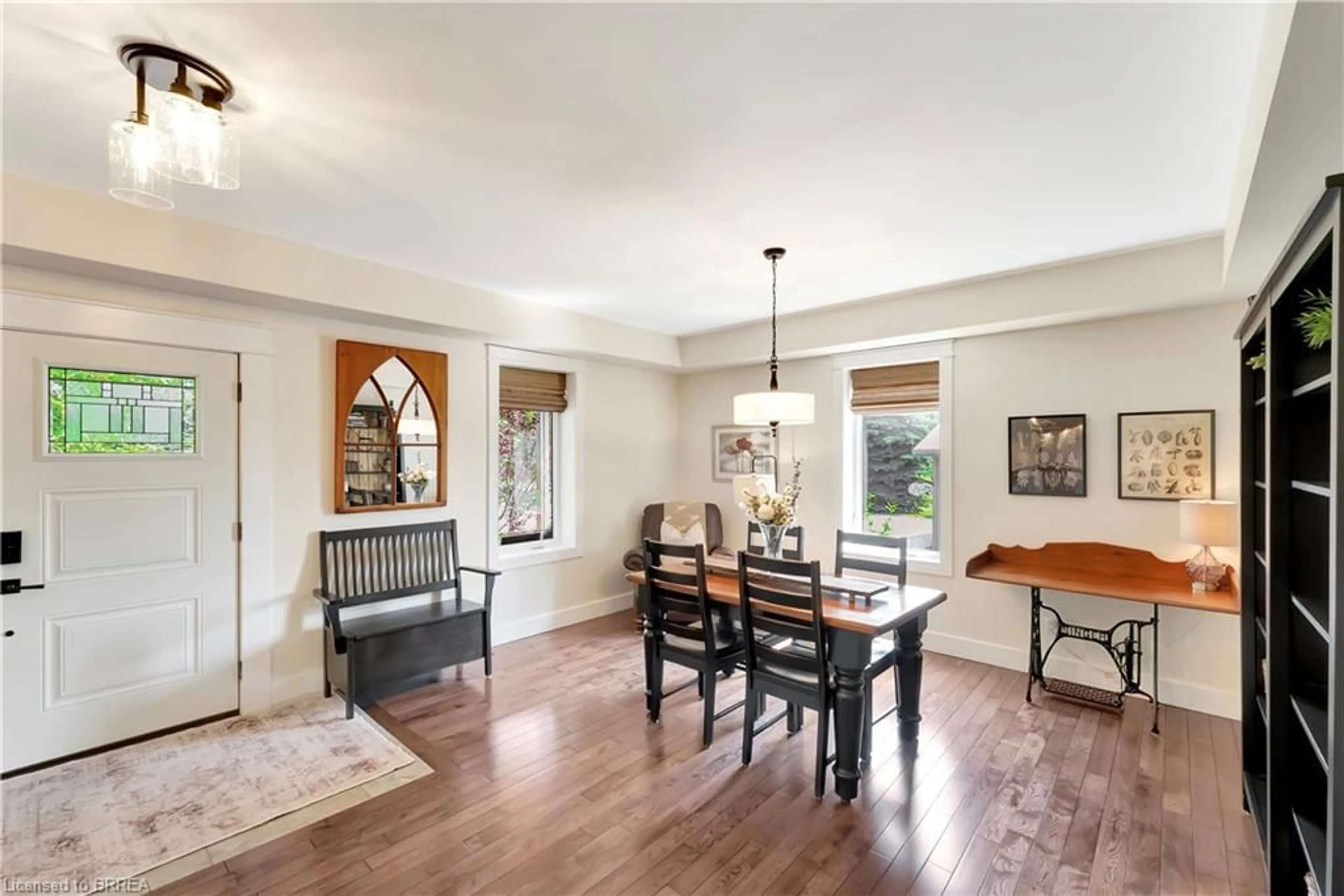 Dining room, wood/laminate floor for 80 Mclean School Rd, St. George Ontario N0E 1N0