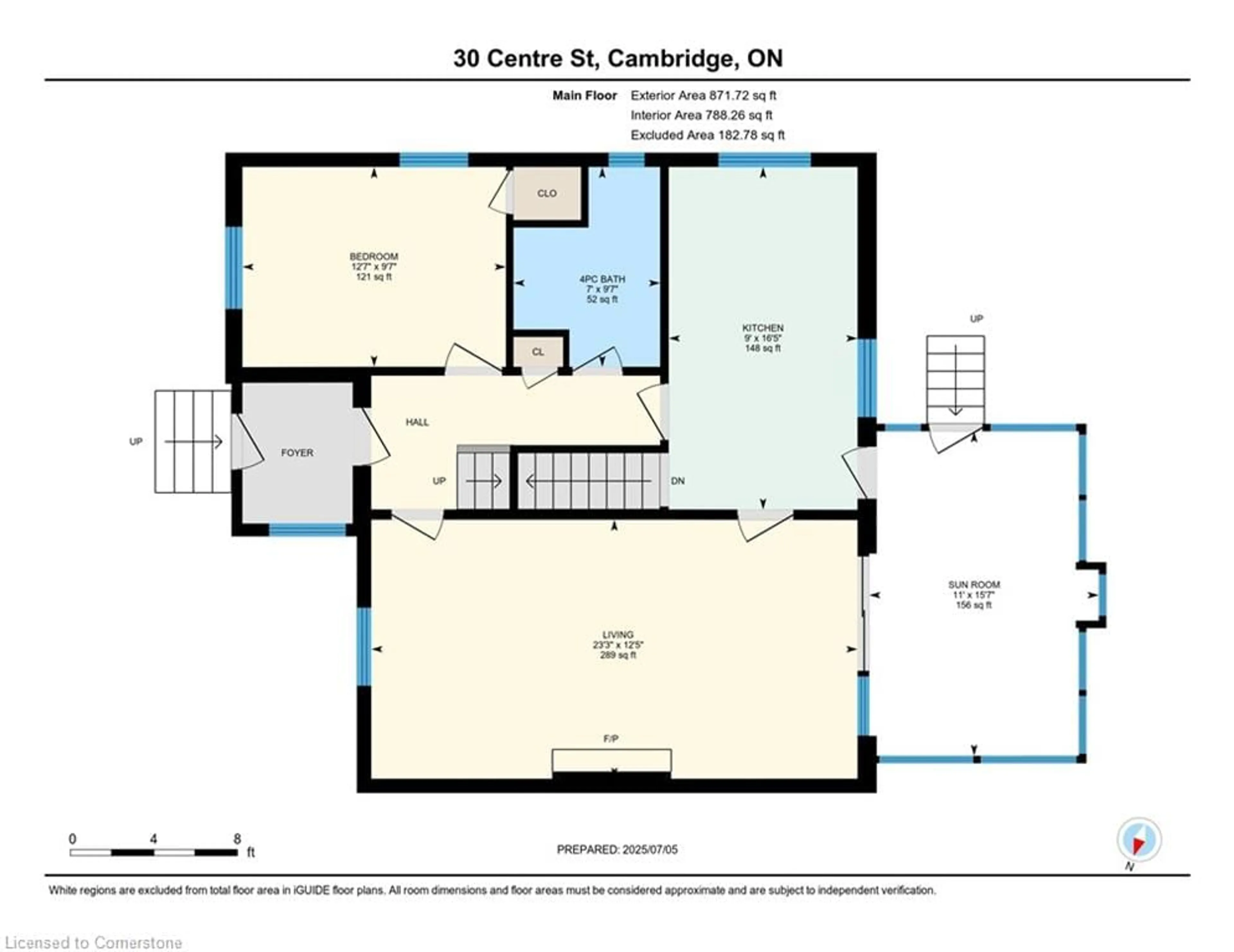 Floor plan for 30 Centre St, Cambridge Ontario N1R 4E5