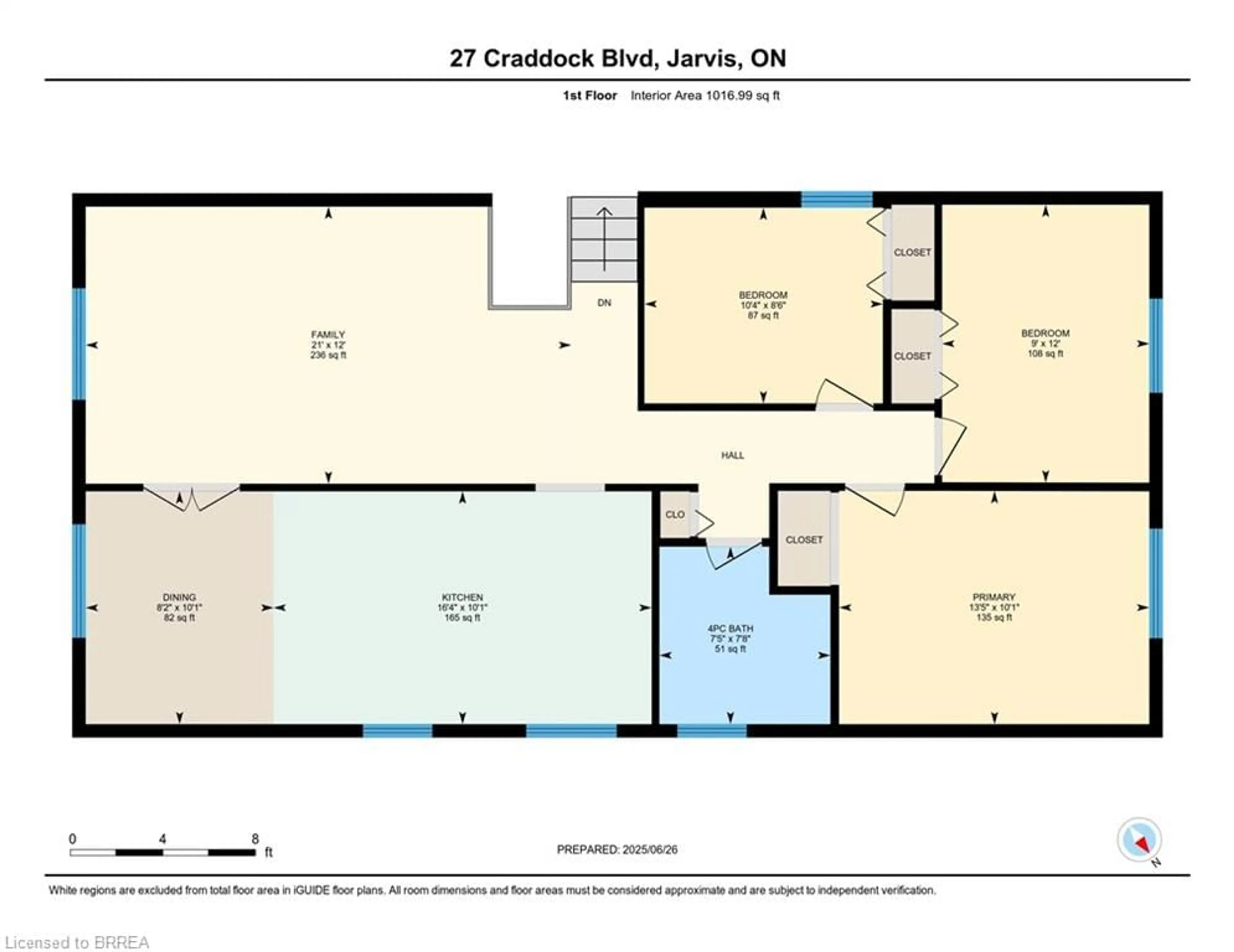 Floor plan for 27 Craddock Blvd, Jarvis Ontario N0A 1J0
