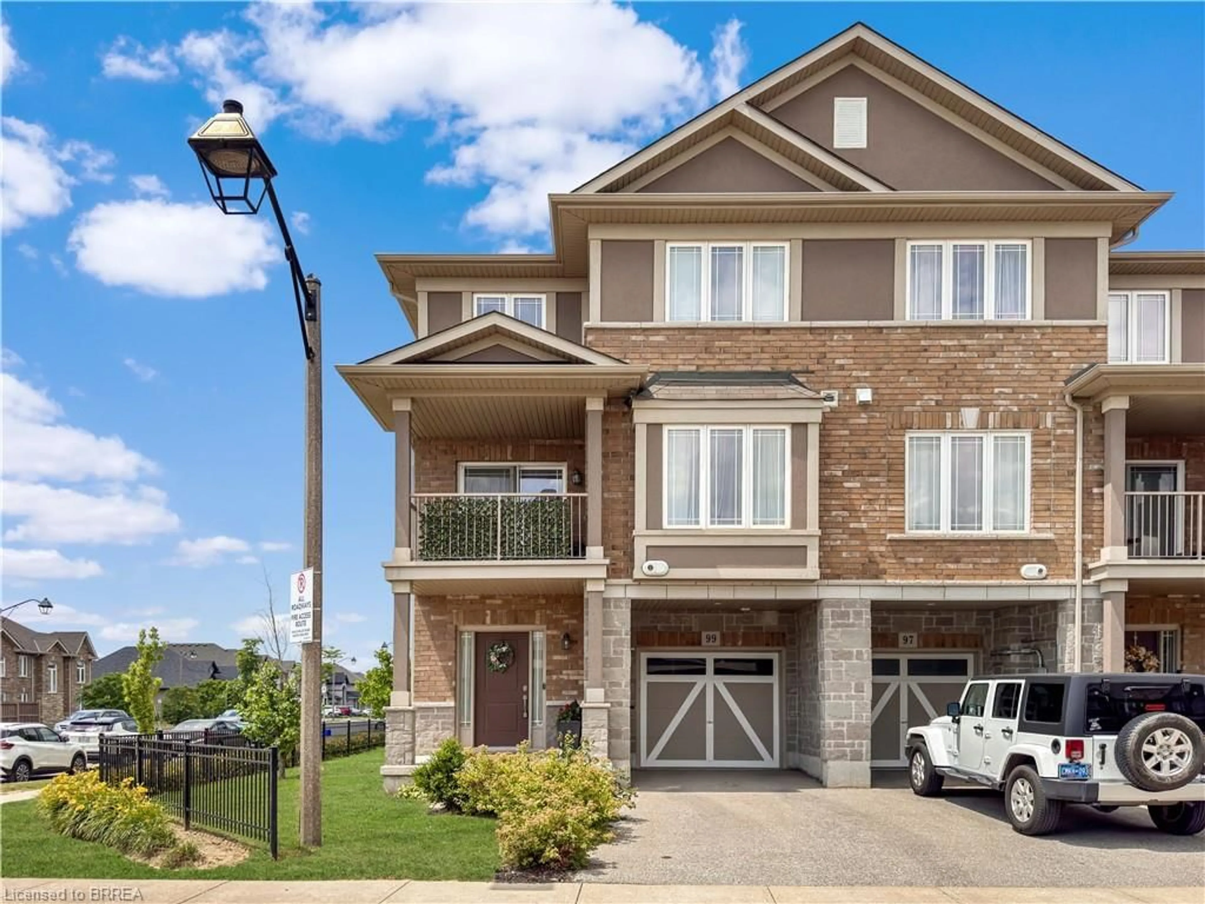 Home with brick exterior material, street for 99 Bloom Cres, Hamilton Ontario L0R 1P0