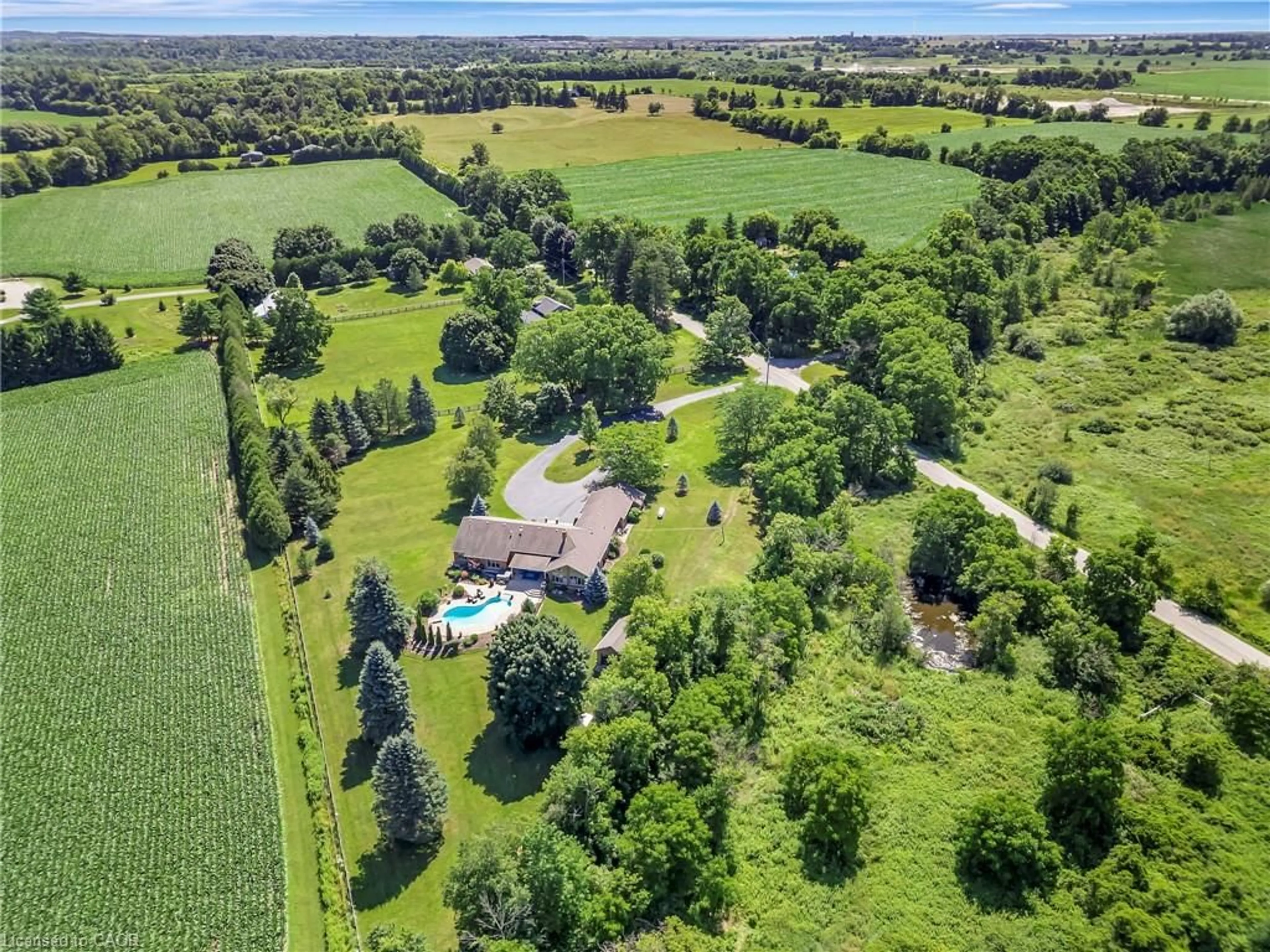 A pic from outside/outdoor area/front of a property/back of a property/a pic from drone, water/lake/river/ocean view for 999 Governors Rd, Paris Ontario N3L 3E3