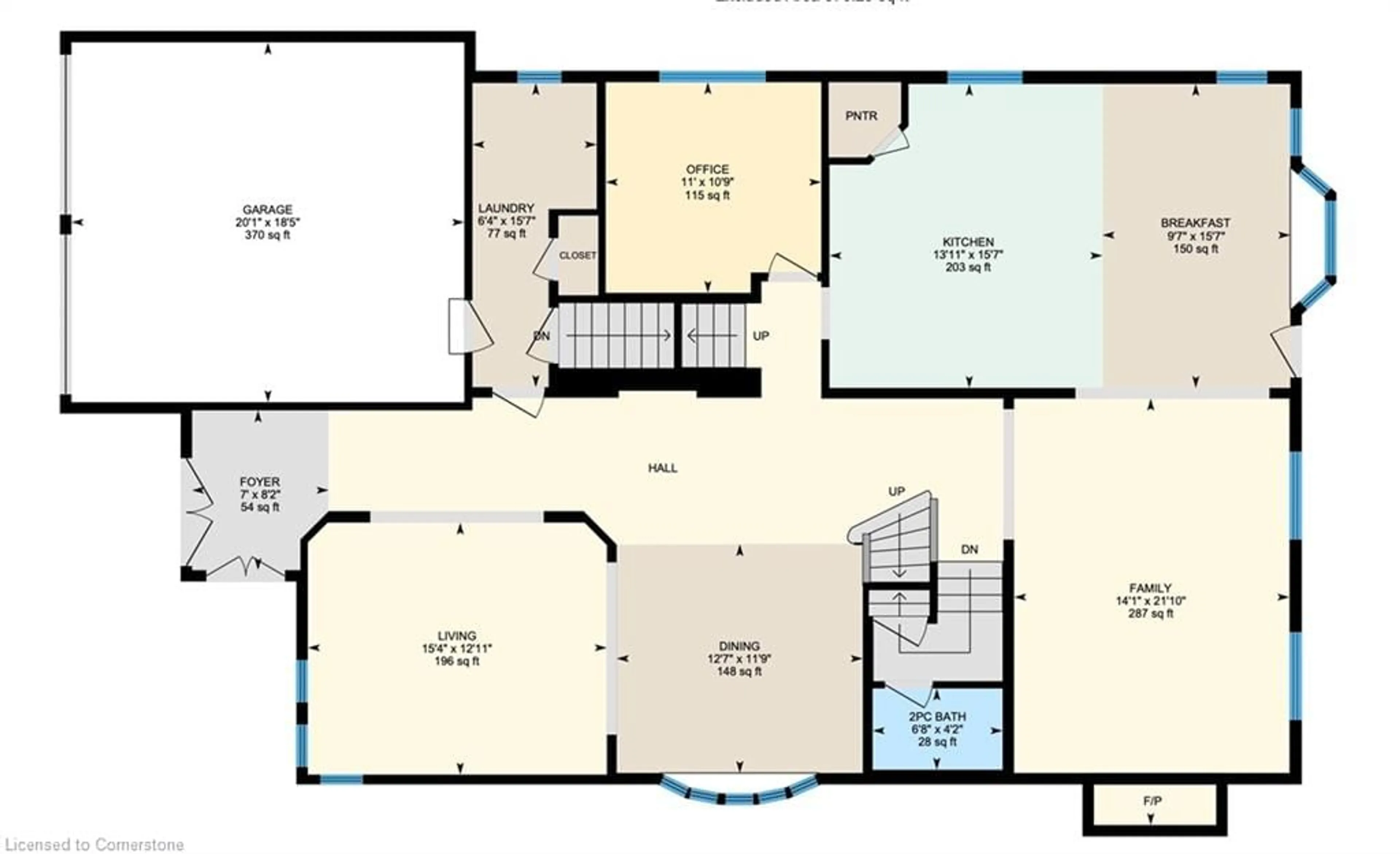 Floor plan for 532 Woodfield Crt, Kitchener Ontario N2P 2S8
