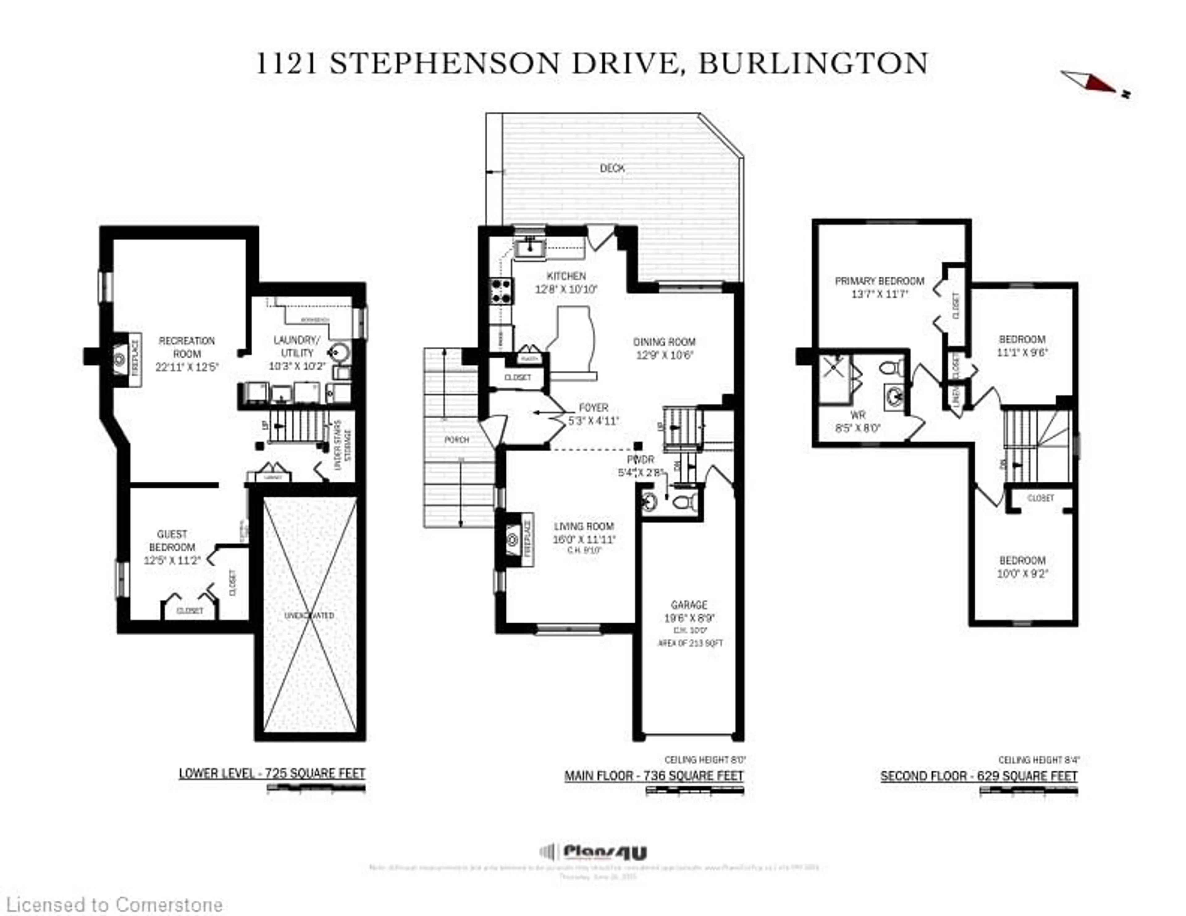 Floor plan for 1121 Stephenson Dr, Burlington Ontario L7S 2B1