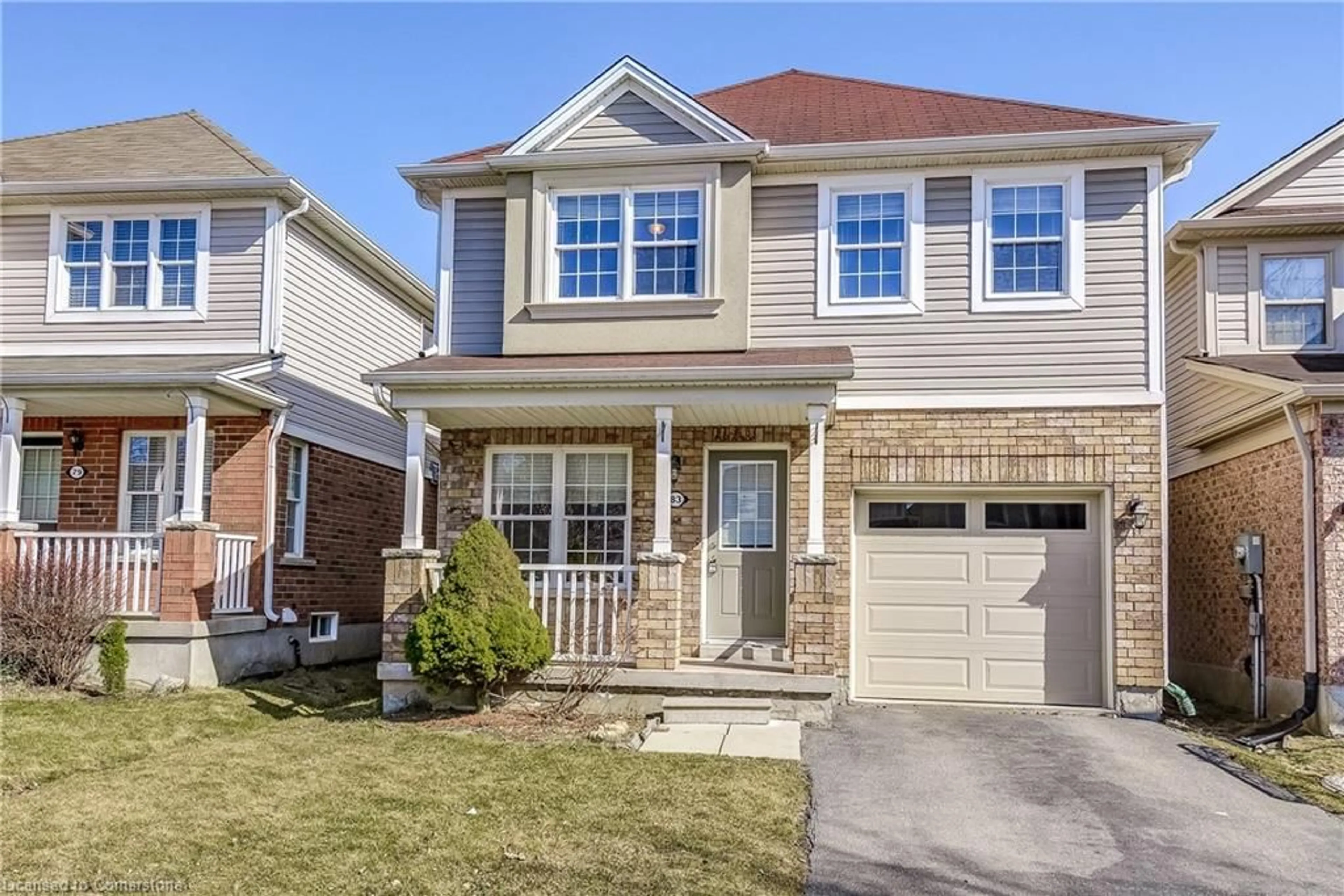 Home with brick exterior material, street for 83 Powell Dr, Binbrook Ontario L0R 1C0