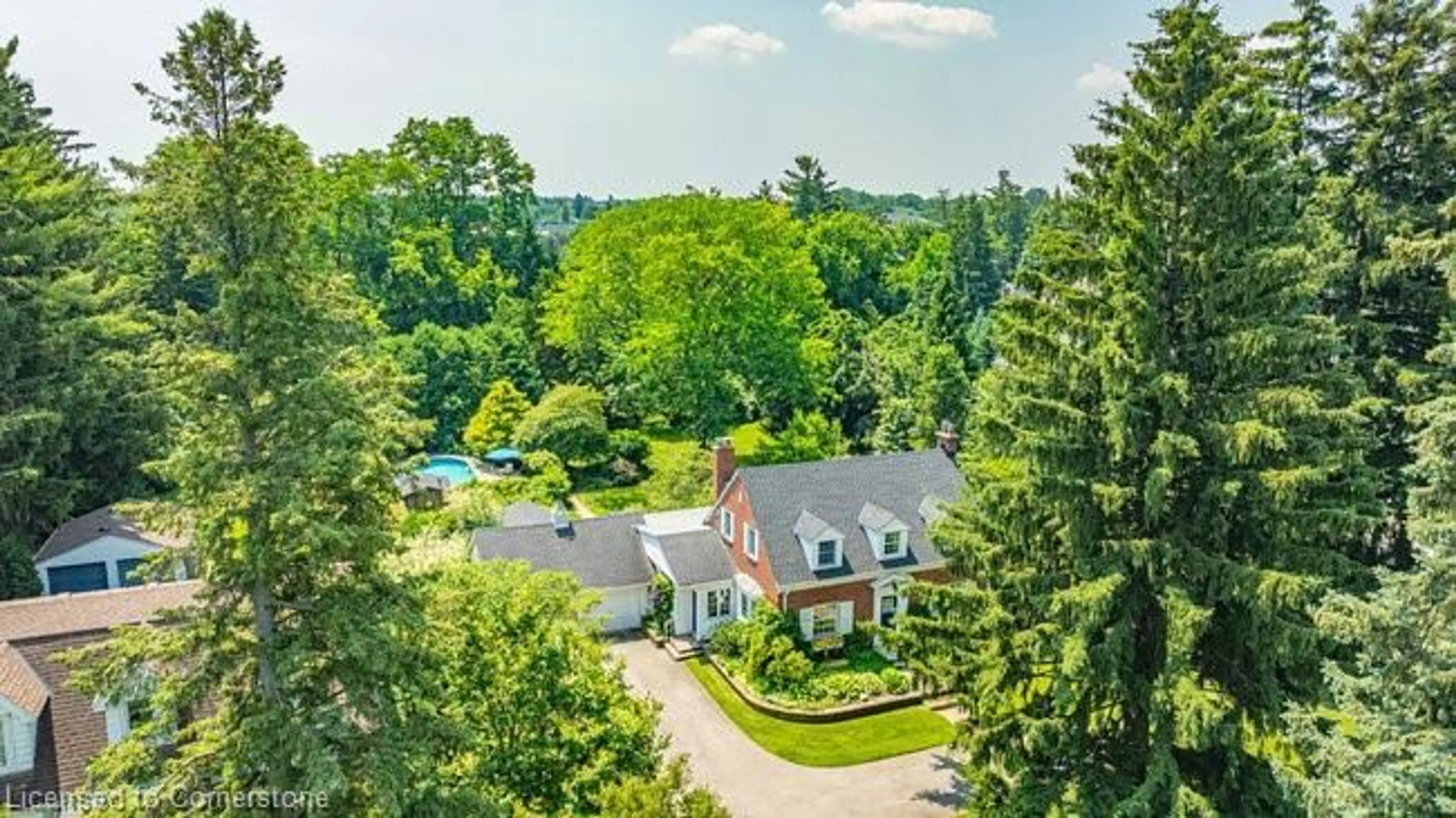 A pic from outside/outdoor area/front of a property/back of a property/a pic from drone, unknown for 38 Jerseyville Rd, Ancaster Ontario L9G 1A2