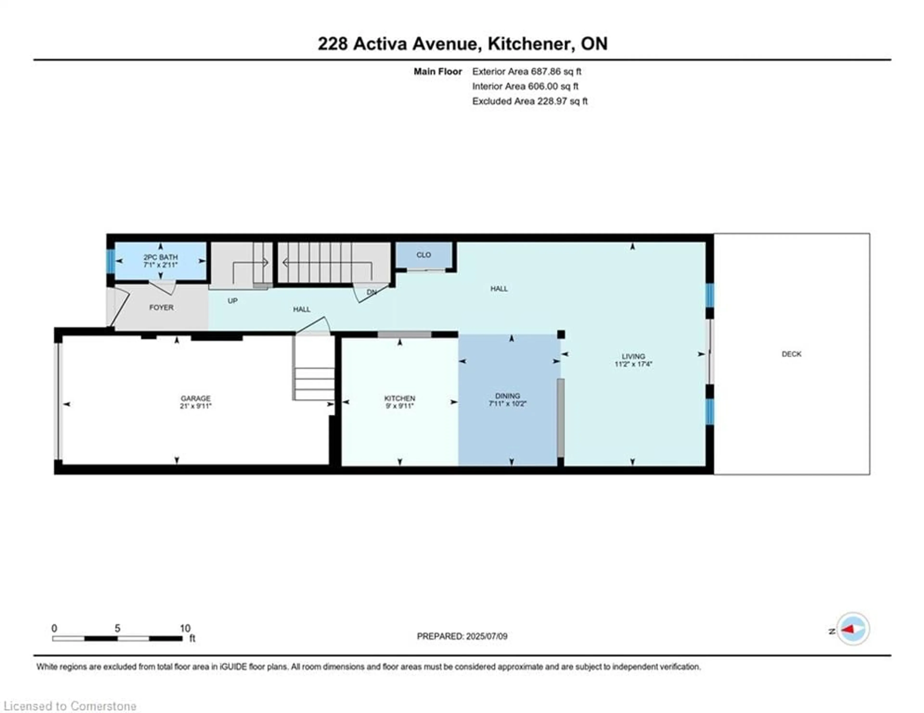 Floor plan for 228 Activa Ave, Kitchener Ontario N2E 3T8