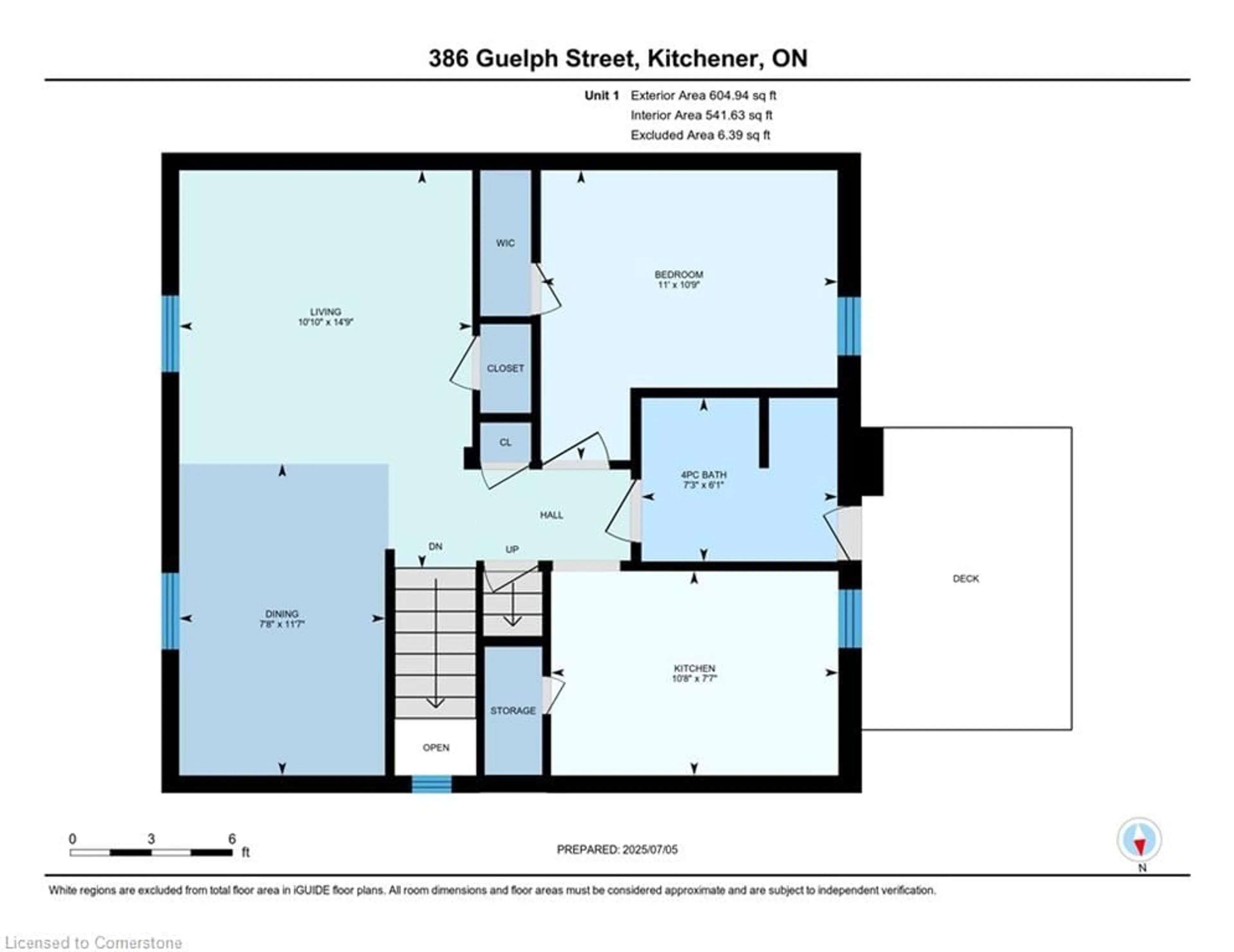 Floor plan for 386 Guelph St, Kitchener Ontario N2H 5X7