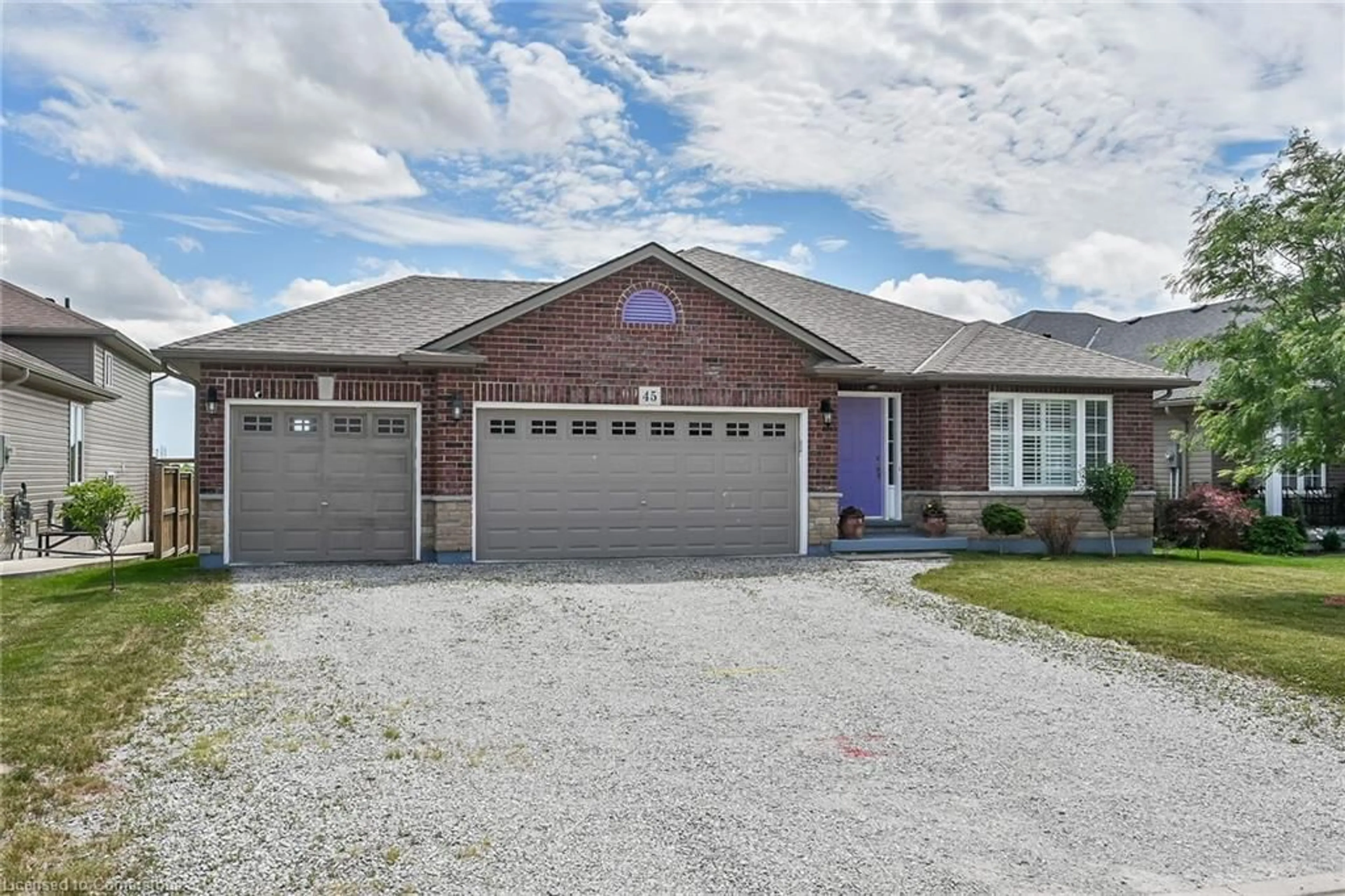 Home with brick exterior material, street for 45 Helen Dr, Hagersville Ontario N0A 1H0