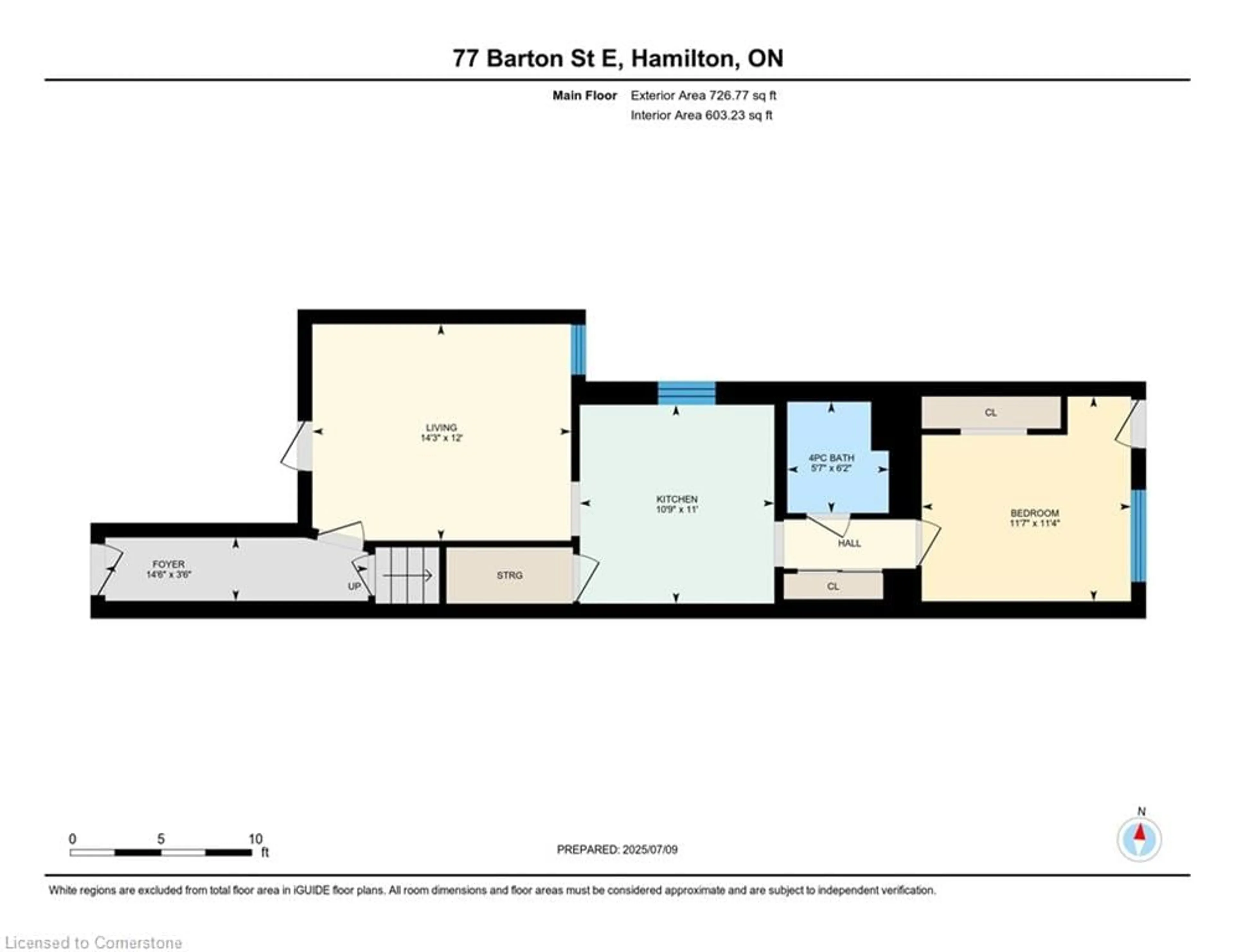 Floor plan for 77 Barton St, Hamilton Ontario L8L 2W1
