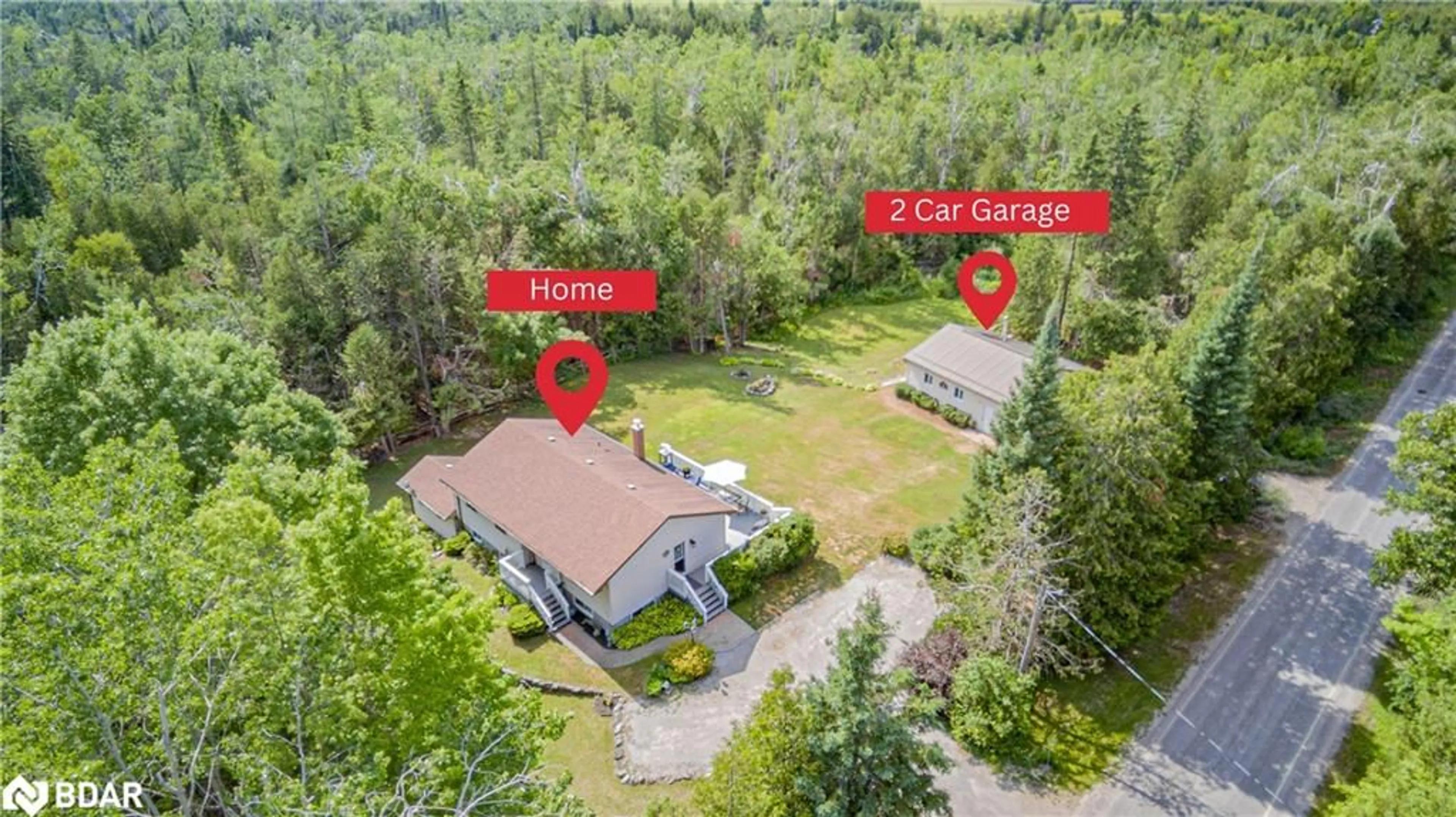 A pic from outside/outdoor area/front of a property/back of a property/a pic from drone, unknown for 175 Bulmers Rd, Fenelon Falls Ontario K0M 1N0