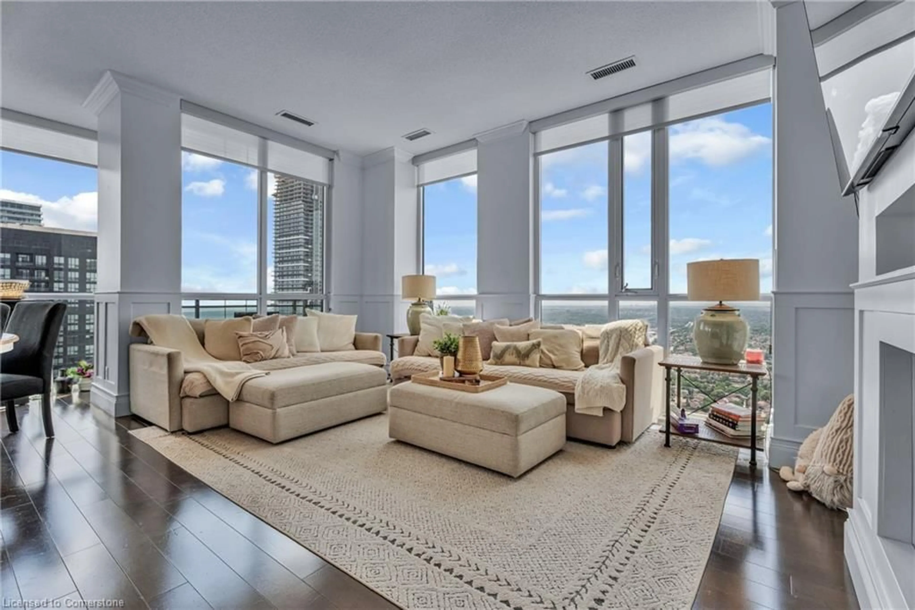 Living room with furniture, unknown for 4070 Confederation Pky #PH02, Mississauga Ontario L5B 0E6