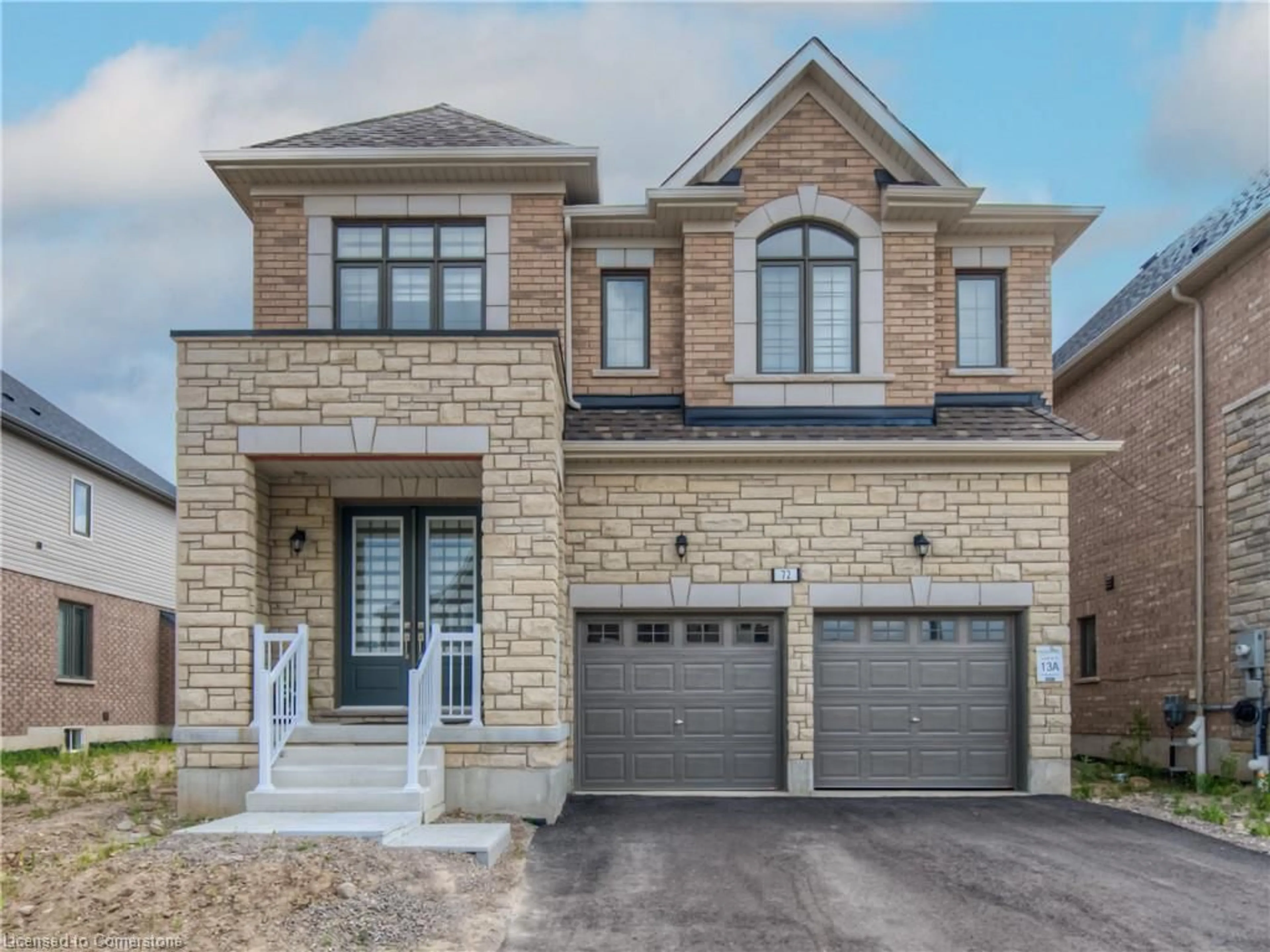 Home with brick exterior material, street for 72 Paperbirch Dr, Cambridge Ontario N1T 0G8