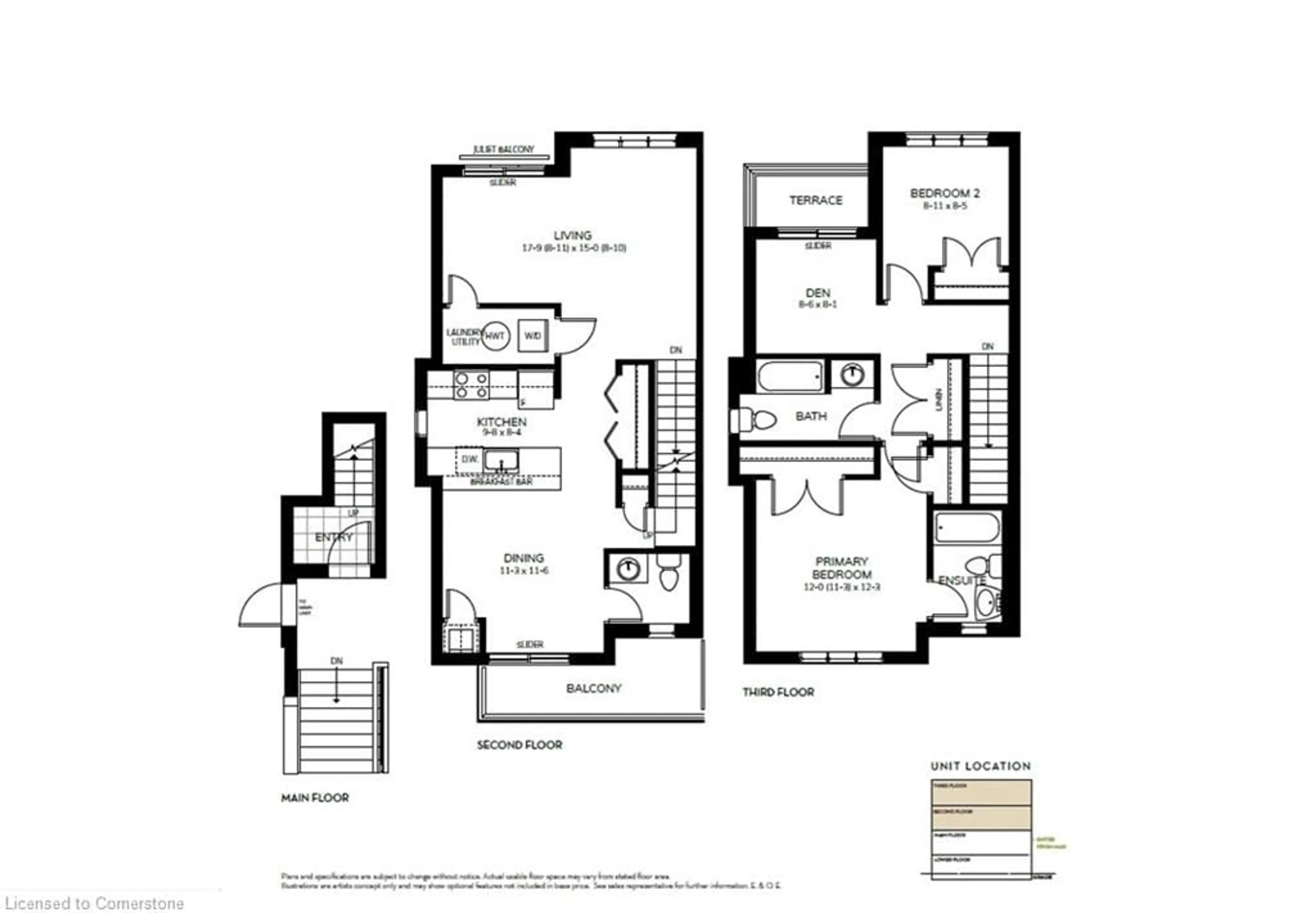 Floor plan for 410 Northfield Dr #D4, Waterloo Ontario N2L 0A6
