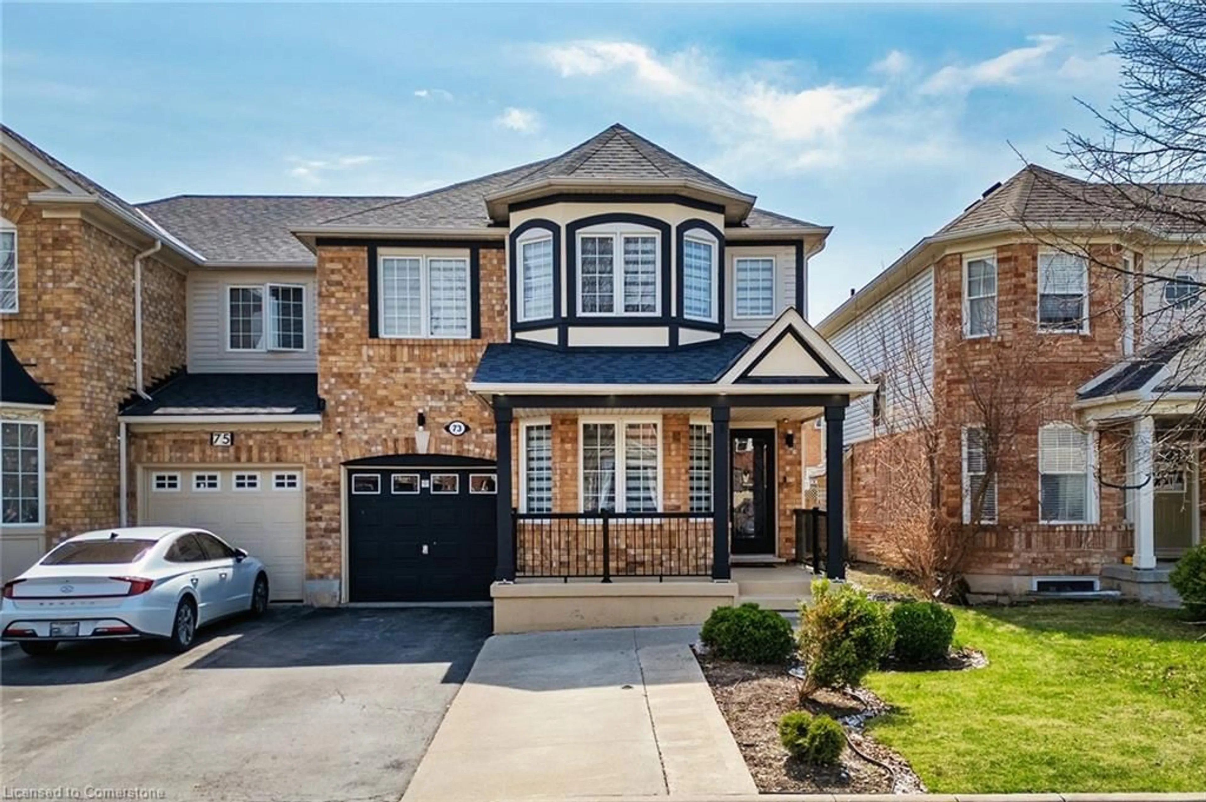 Home with brick exterior material, street for 73 Jessop Dr, Brampton Ontario L7A 3N4