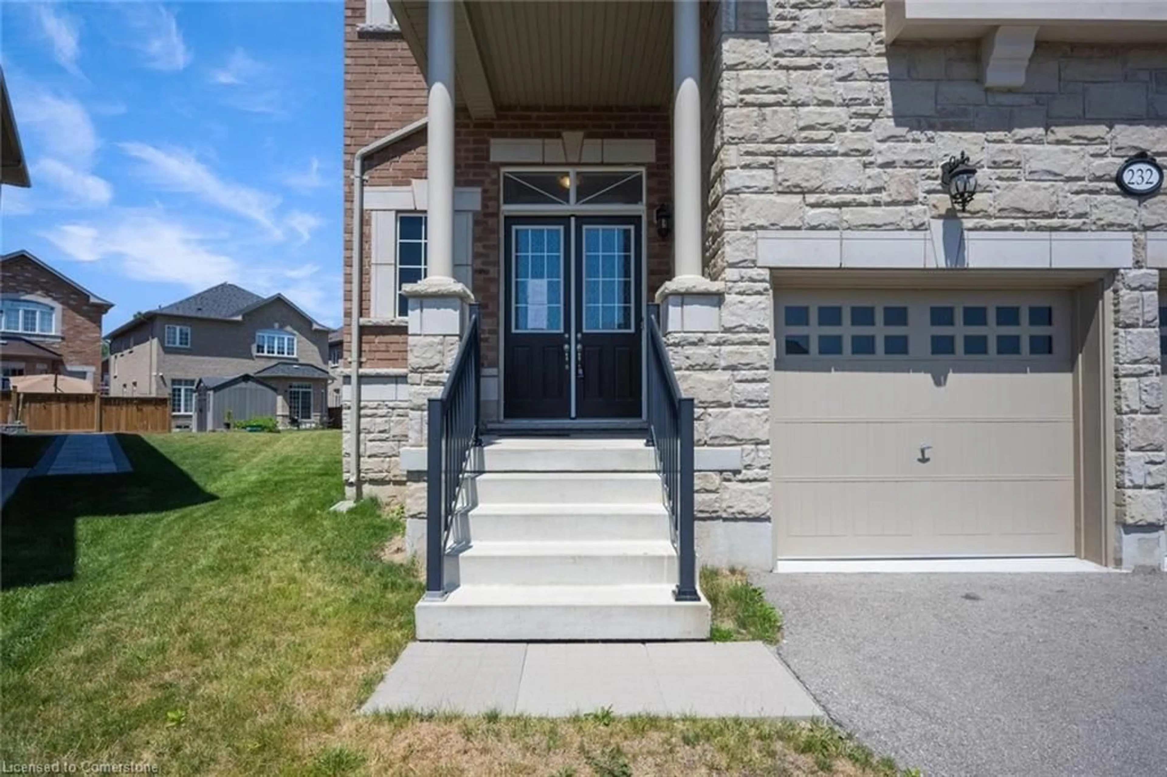 Home with brick exterior material, street for 232 Niagara Trail, Georgetown Ontario L7G 0M4