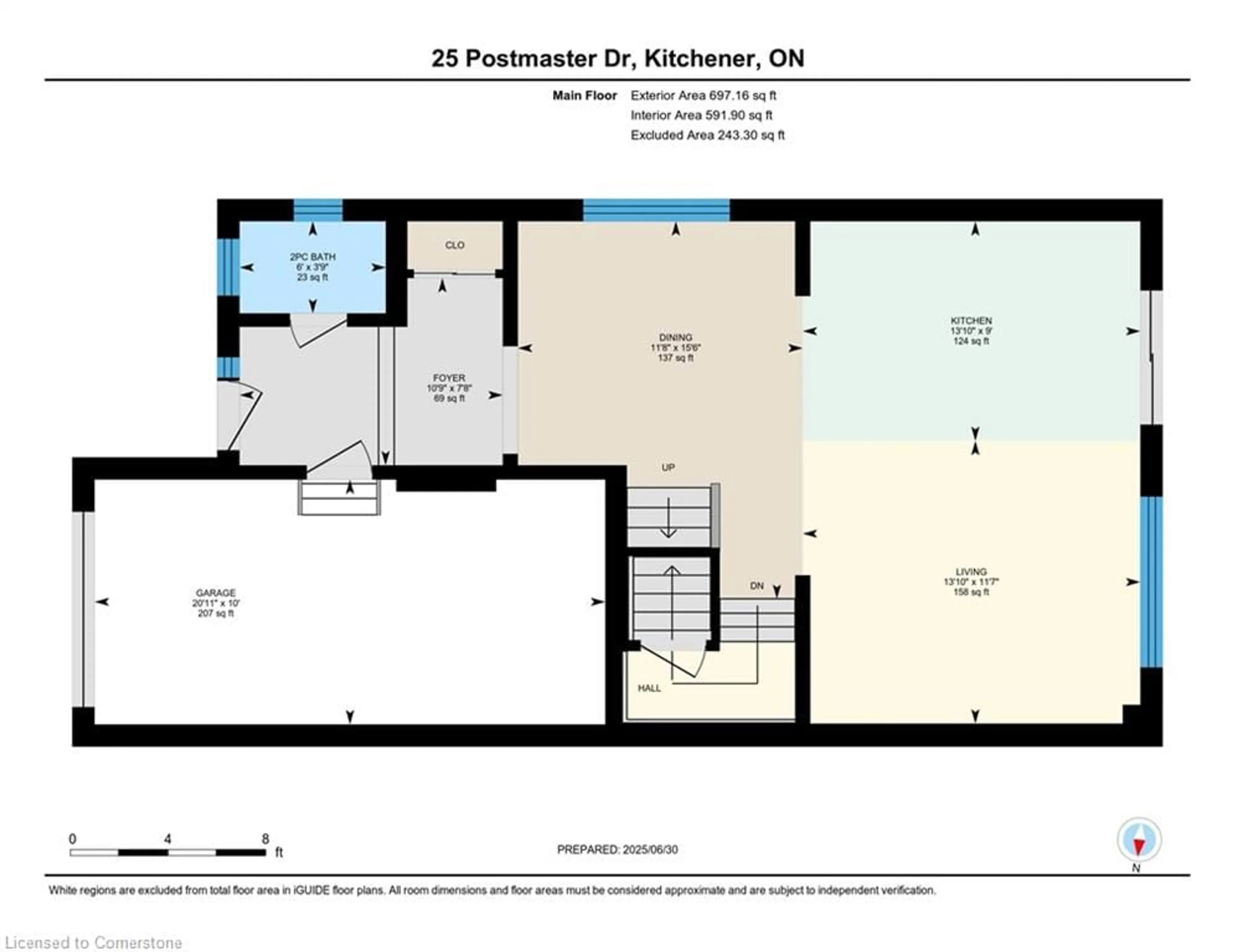 Floor plan for 25 Postmaster Dr, Kitchener Ontario N2R 0J2