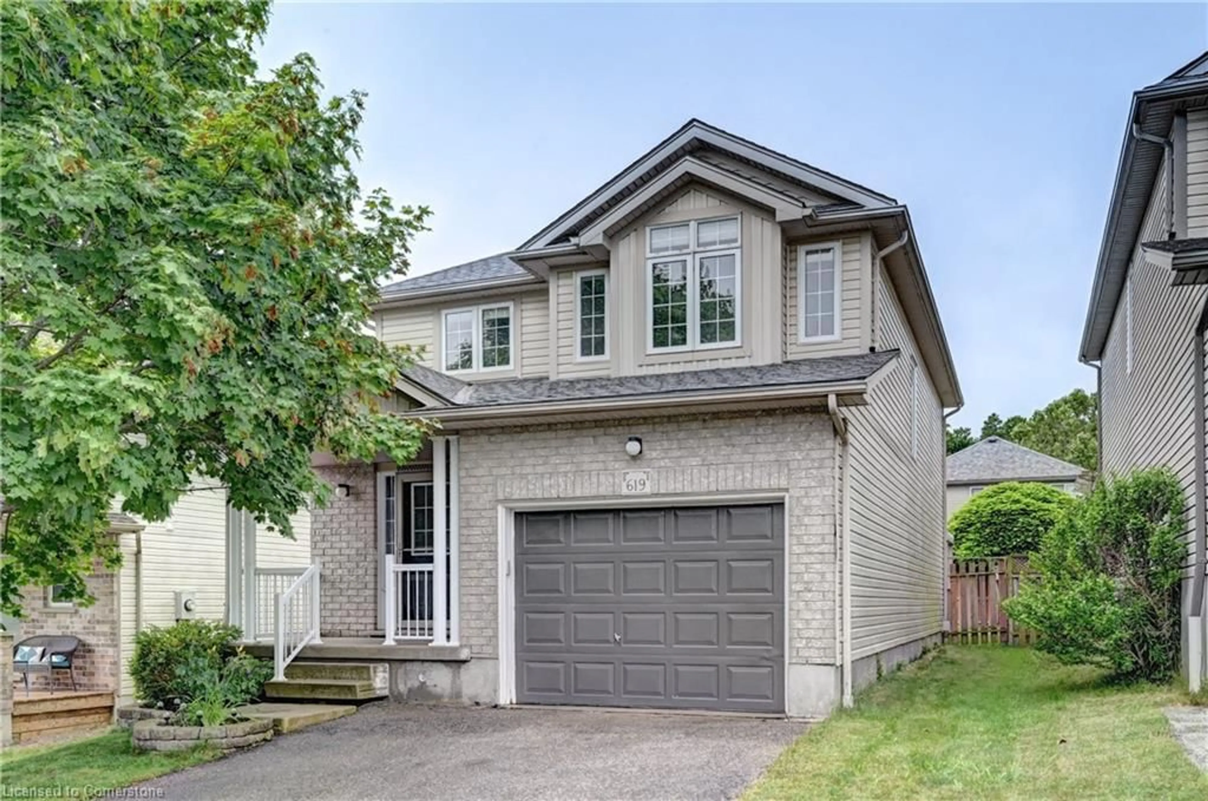 Home with brick exterior material, street for 619 Mountain Maple Ave, Waterloo Ontario N2V 2P4