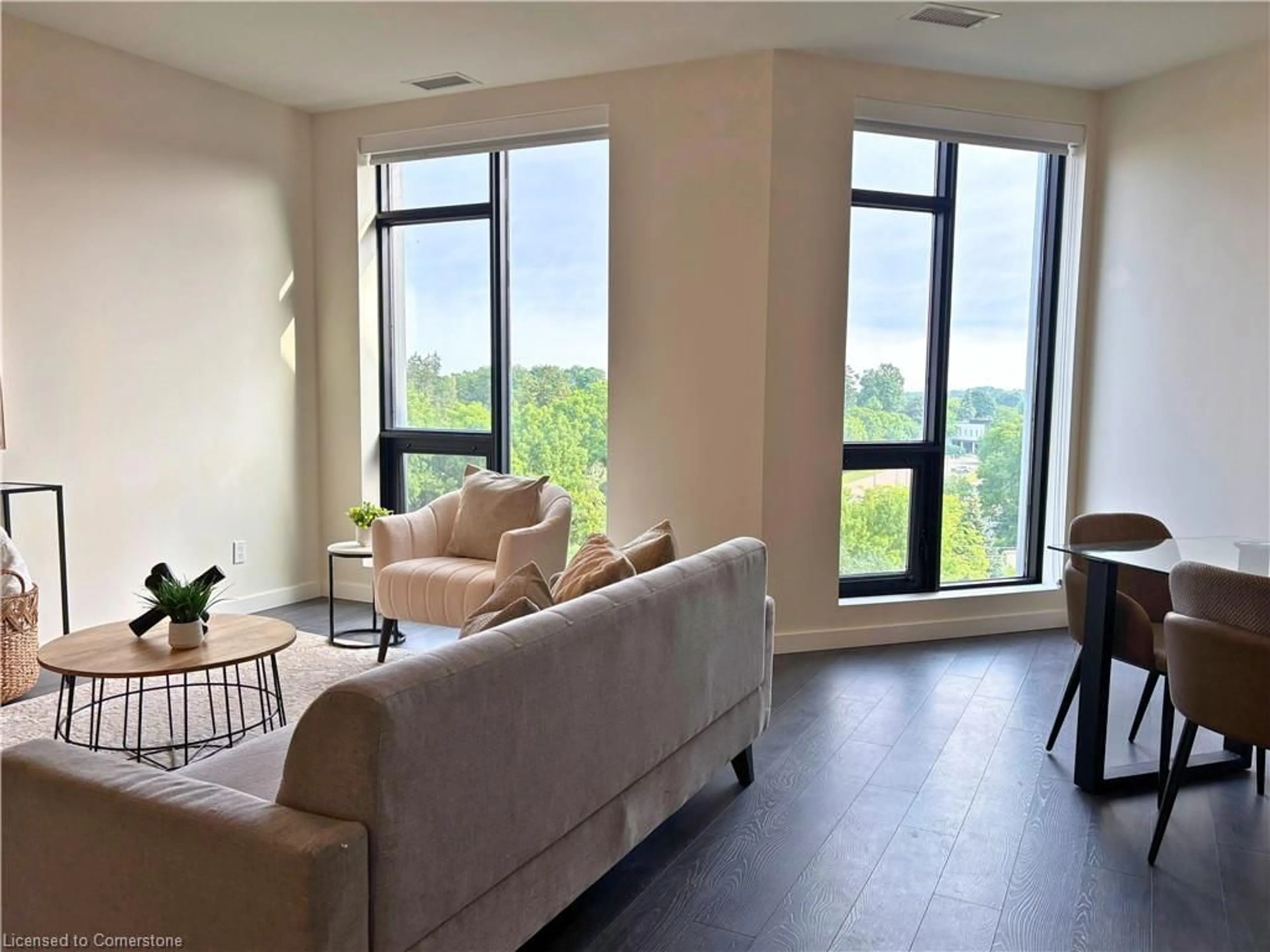 Living room with furniture, unknown for 690 King St #621, Kitchener Ontario N2G 0B9